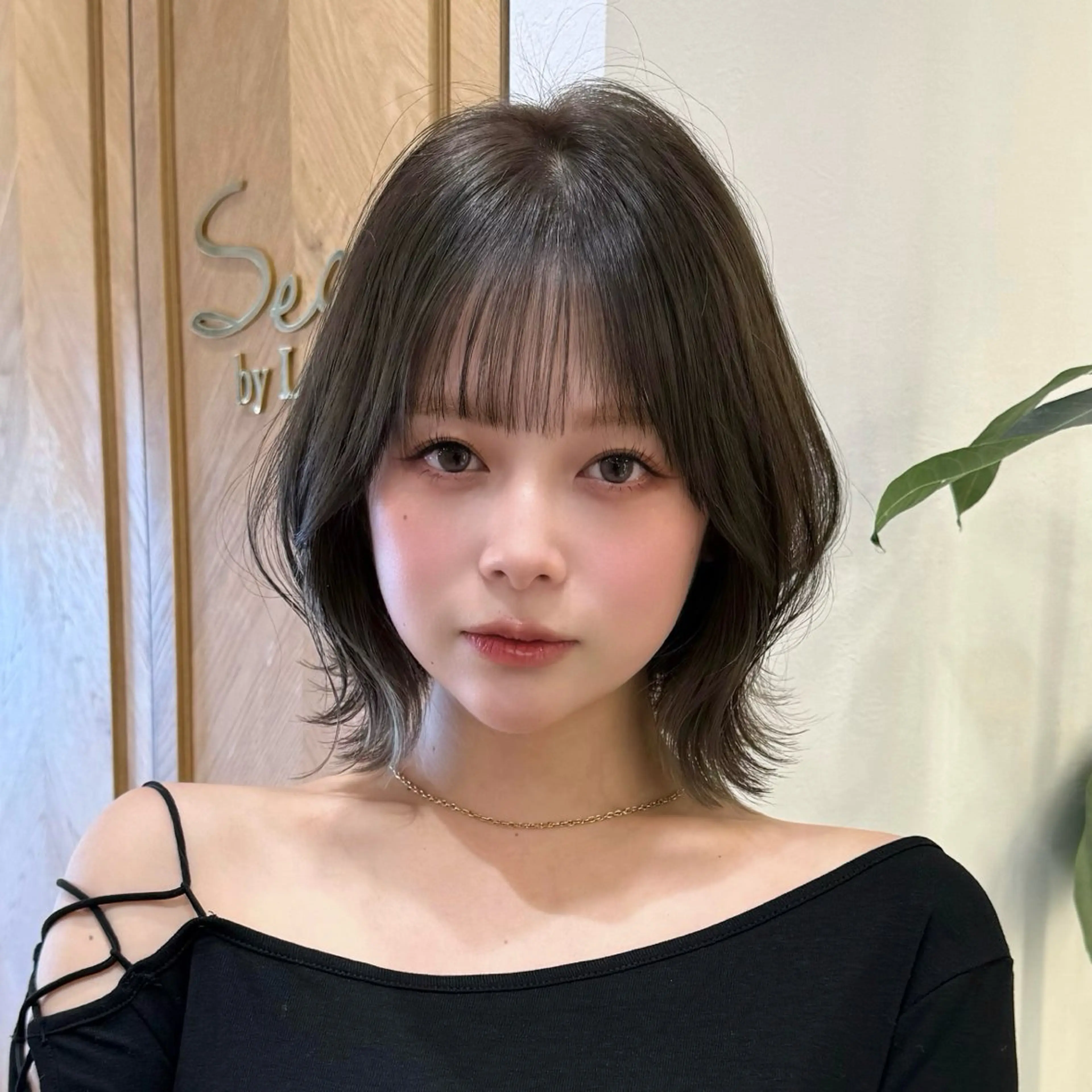 ショート ボブレイヤー ボブ 韓国風ヘア レイヤーカット ワンホンヘア 韓国/ワンホン/新宿 /Rumiのヘアスタイル