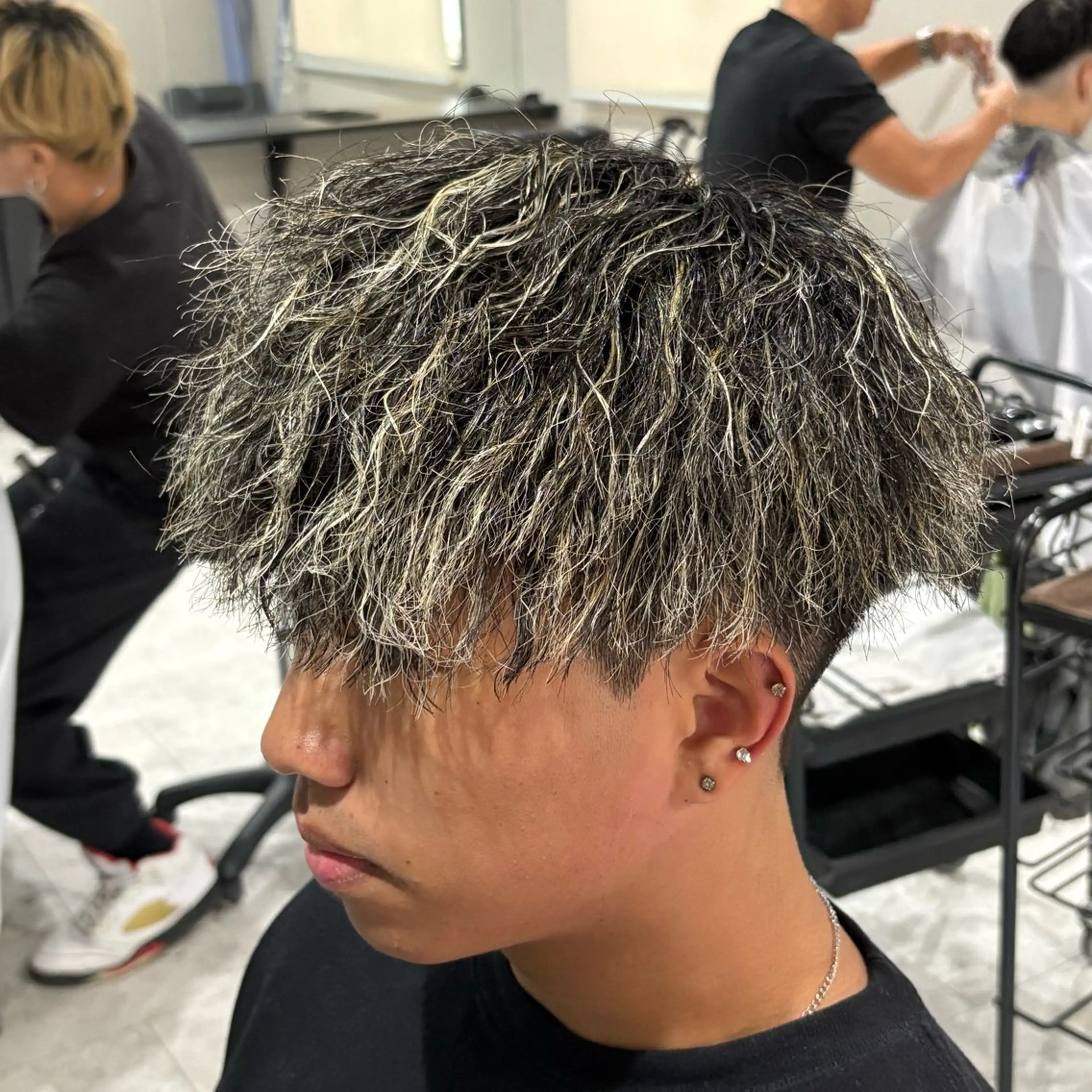 ショート パーマ メンズ メンズパーマ ツイストスパイラルパーマ スパイラルパーマ カット パーマ B TECH by Zen sly所属・中野 静莉のヘアスタイル