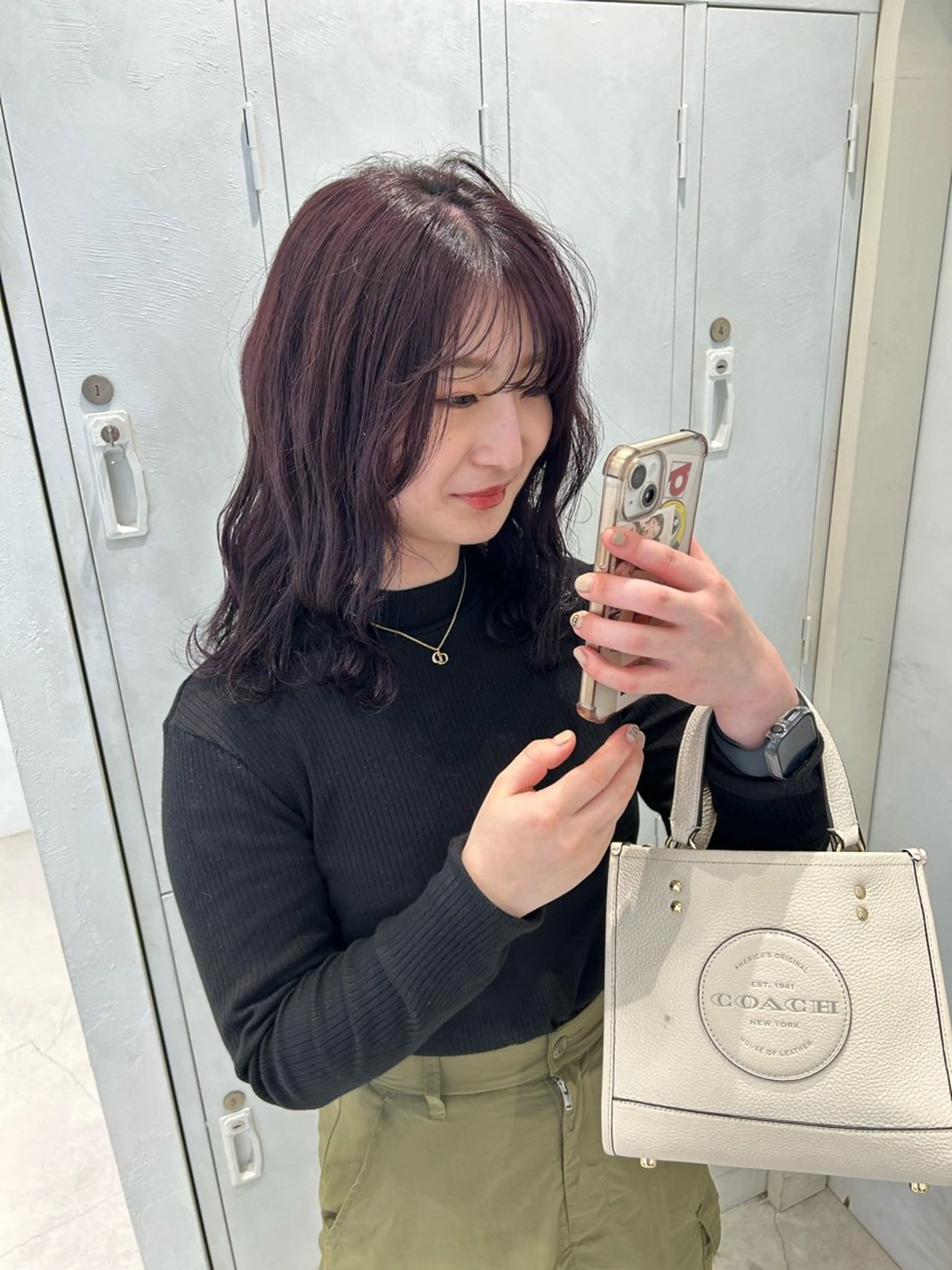 カラー ラベンダーカラー 寺田 雅のヘアスタイル