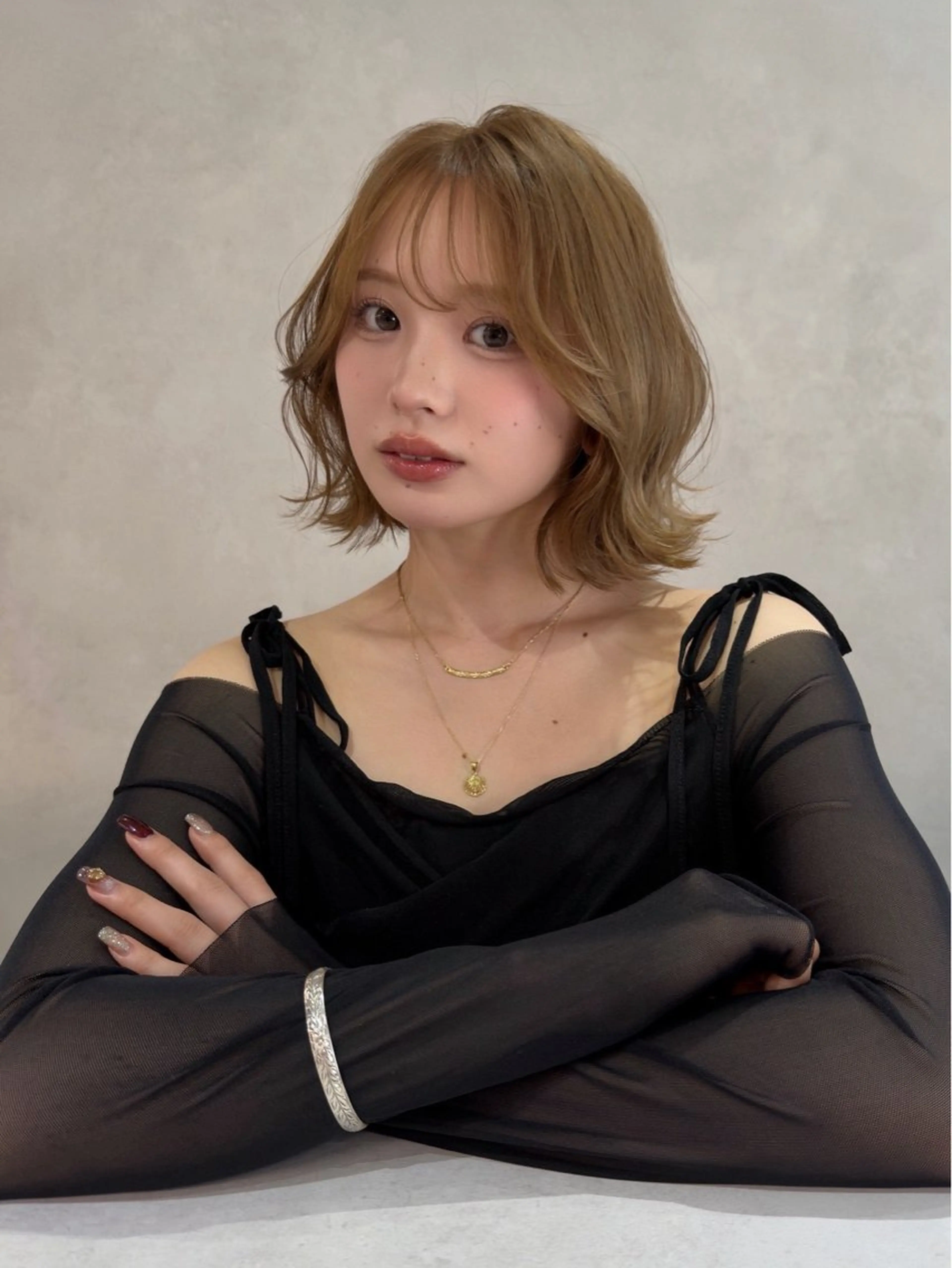 ミディアム 🌷HARU 暖色/ヘアセット🫧のヘアスタイル