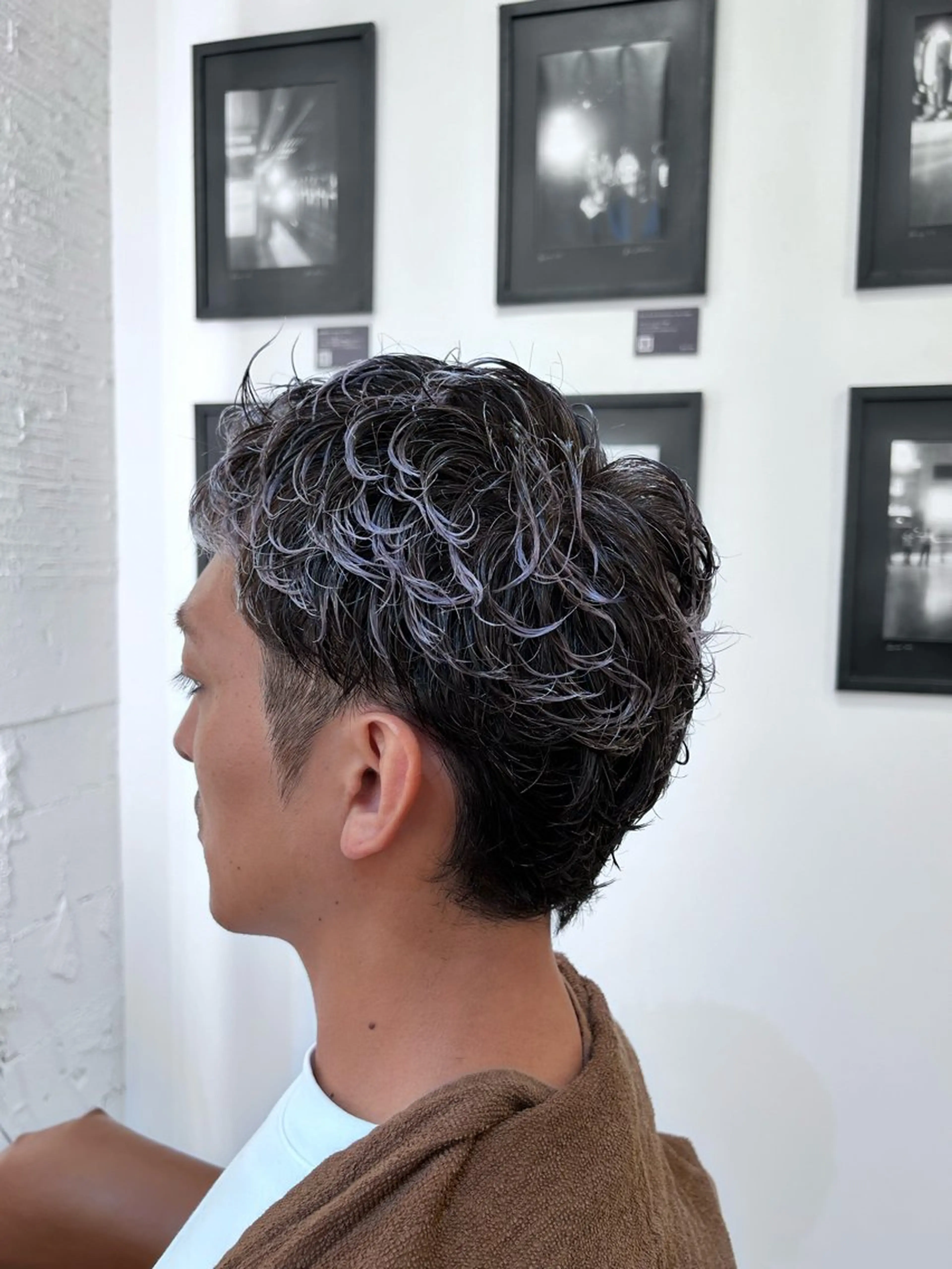 ショート カラー パーマ メンズ AMBERGLEAM Hair&Cloth Yoga所属・Ryo☘縮毛矯正/ メンズ/ブリーチ/のヘアスタイル