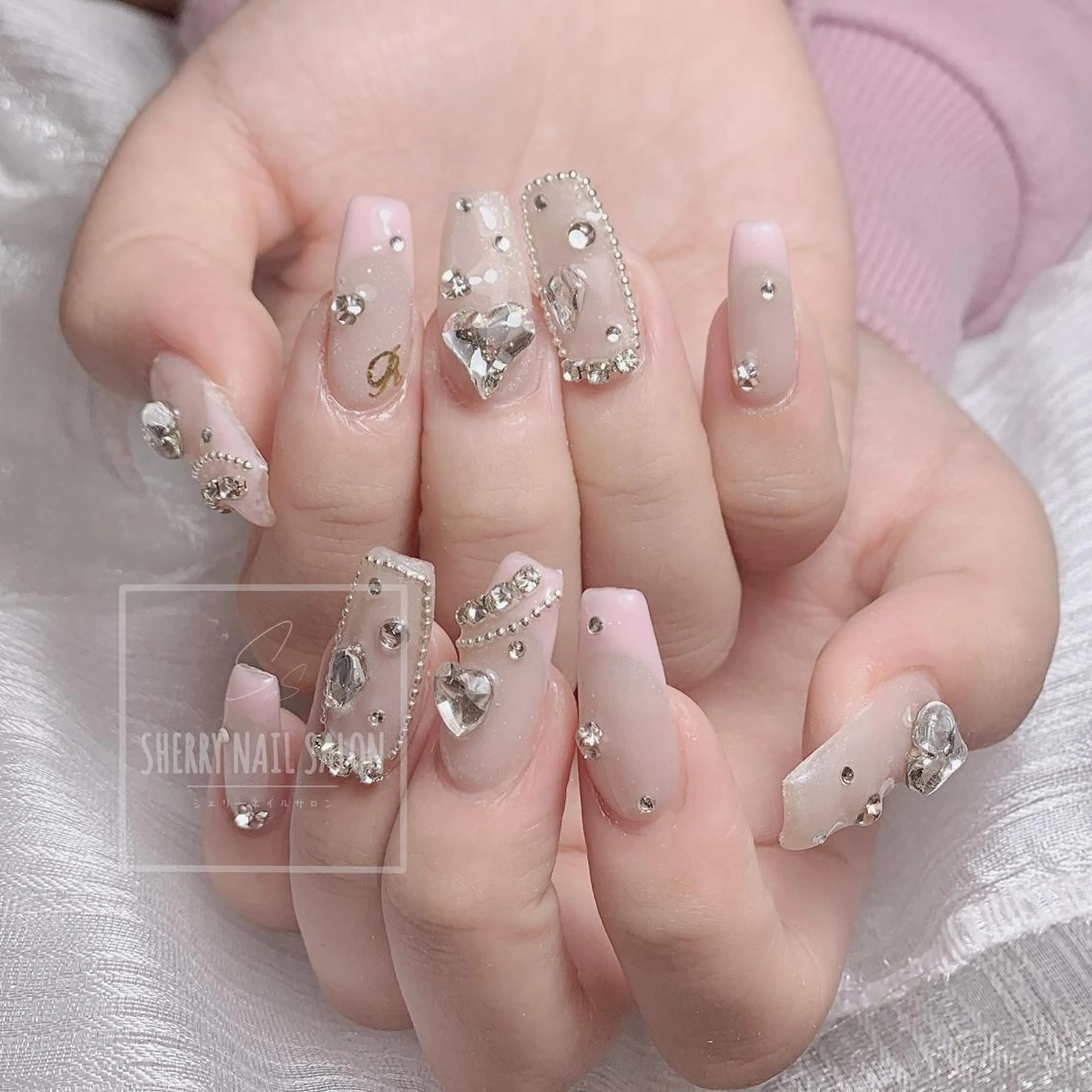 ネイル アートネイル チークネイル フレンチネイル ジェルネイル グラデーション moe自宅ネイルサロン所属・萌 自宅ネイルサロンのネイルデザイン