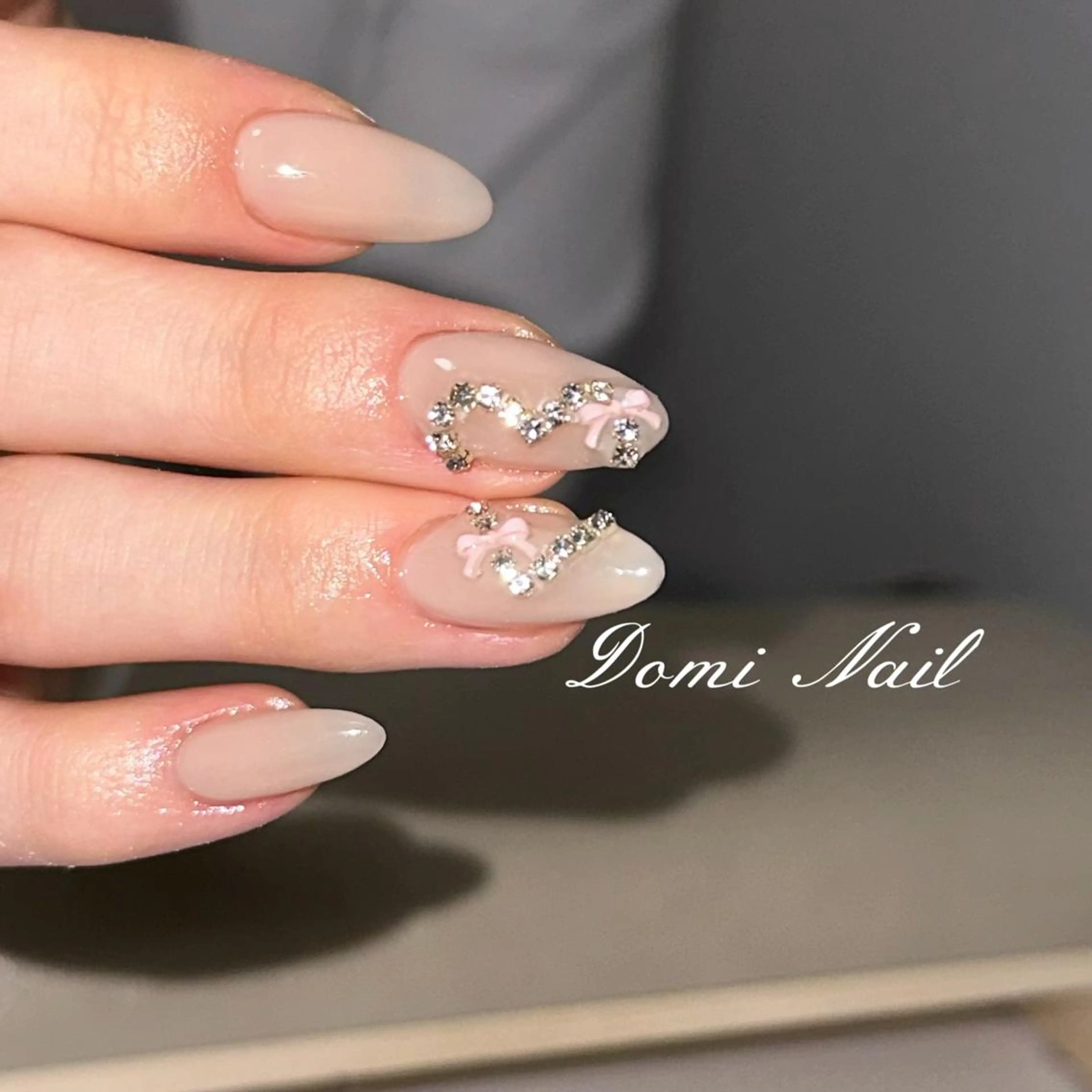 ネイル 持ち込み バレンタイン ハンドネイル Domi Nail Salonのネイルデザイン