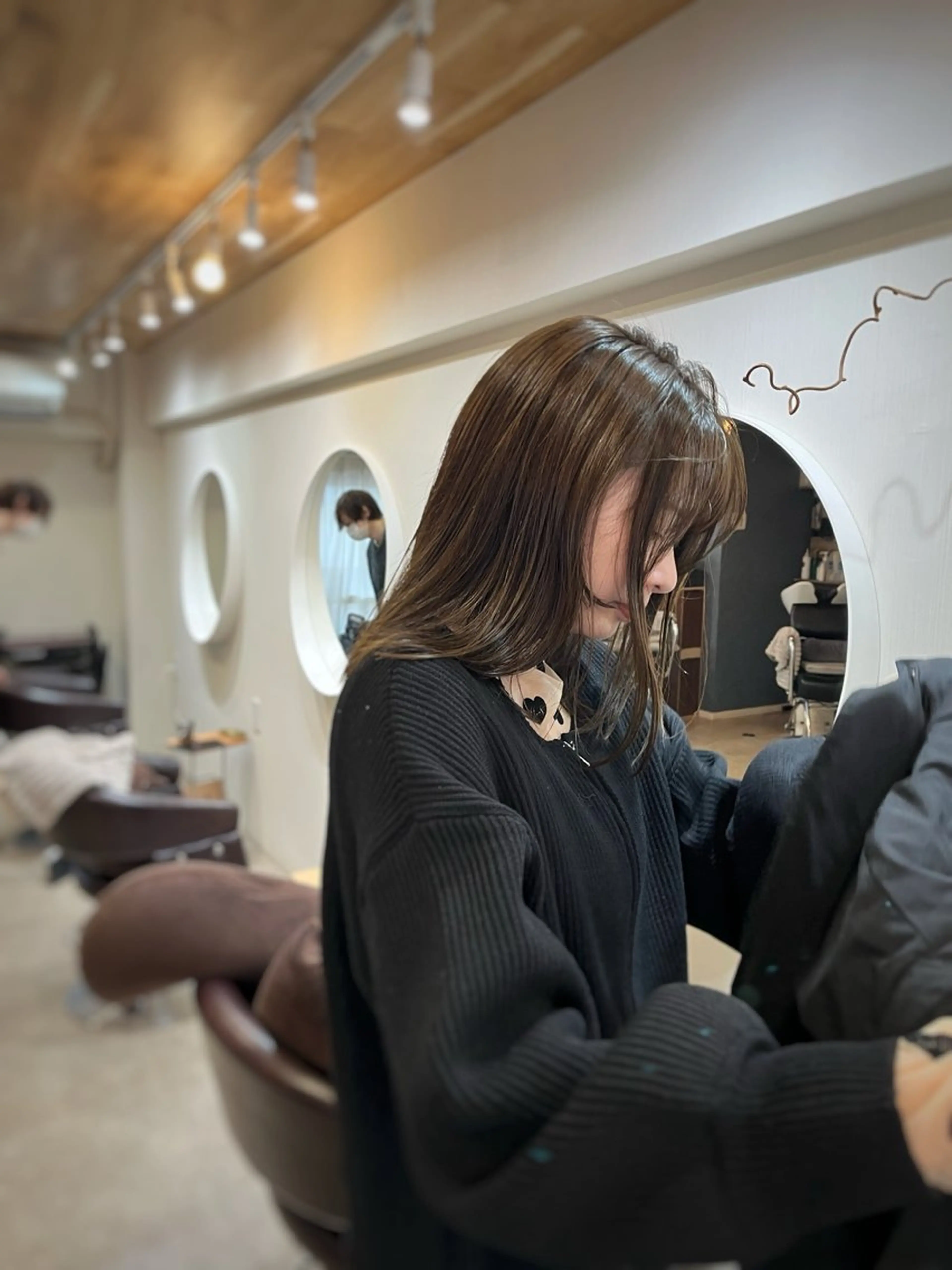 セミロング カラー 下石怜子/レイヤー/ 透明感カラーのヘアスタイル