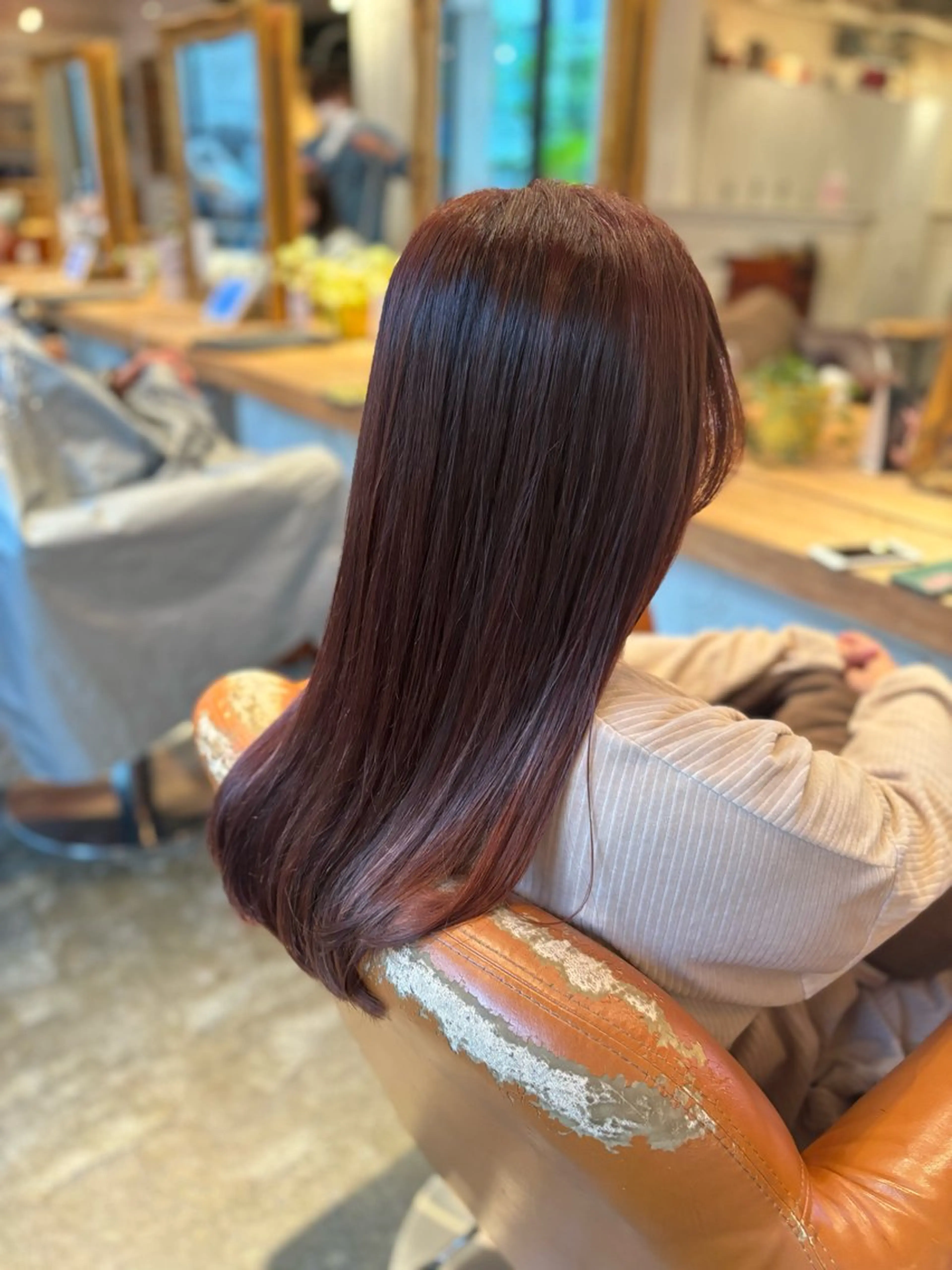 カラー ベージュカラー ピンクカラー ピンクベージュ 髪質改善カラー ブラウン🤎YUMEのヘアスタイル