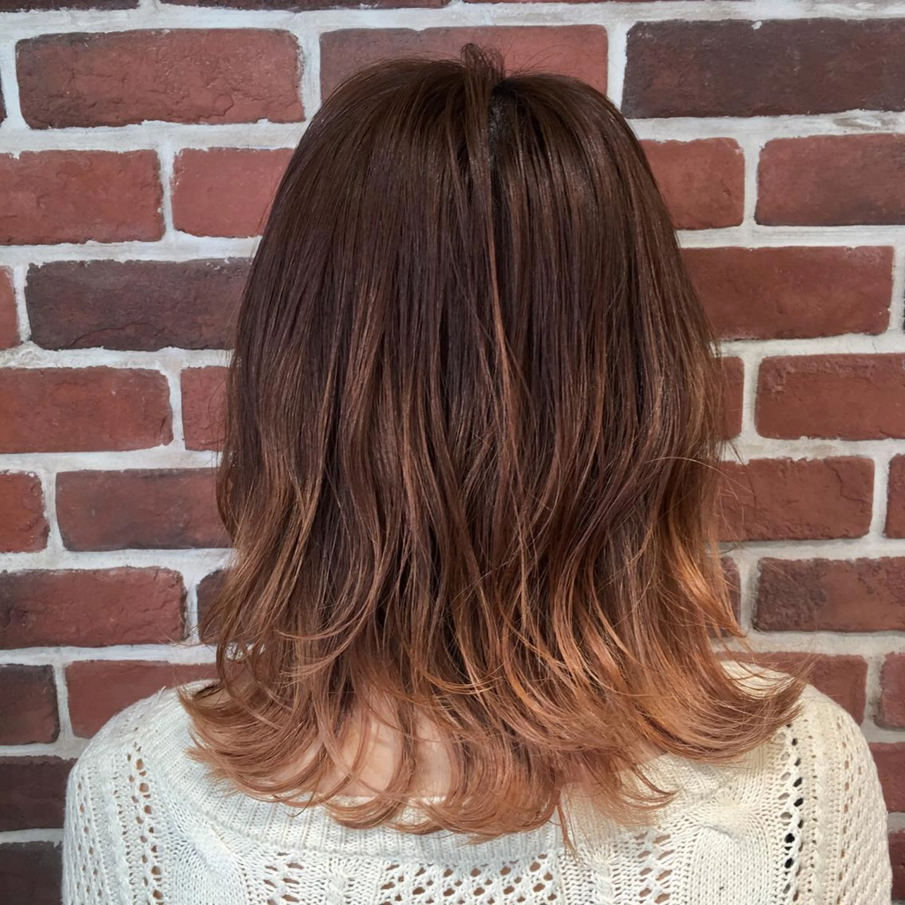 ミディアム カラー パーマ さかい なつみのヘアスタイル