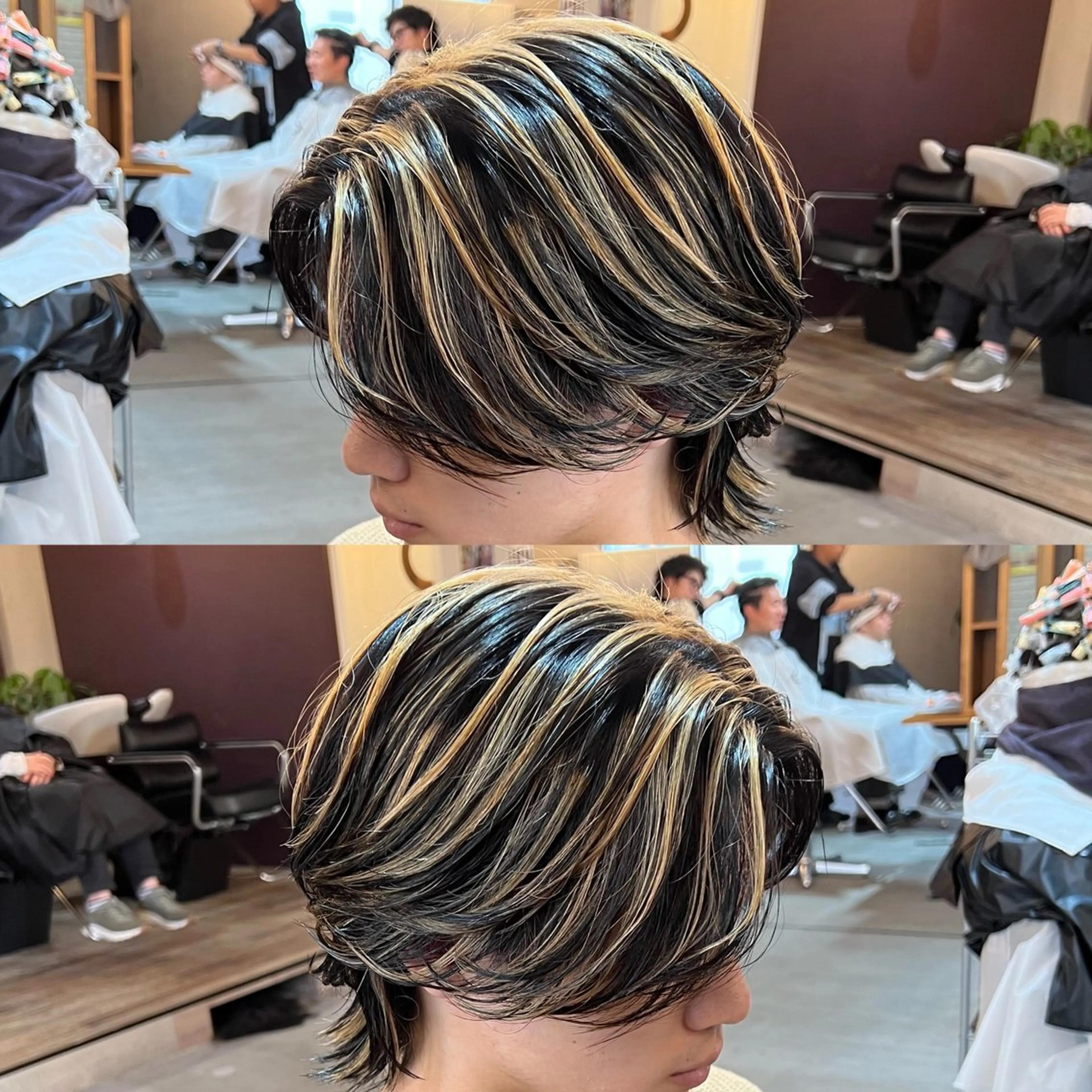 ミディアム カラー メンズ センターパート職人 店長/TSUBASAのヘアスタイル