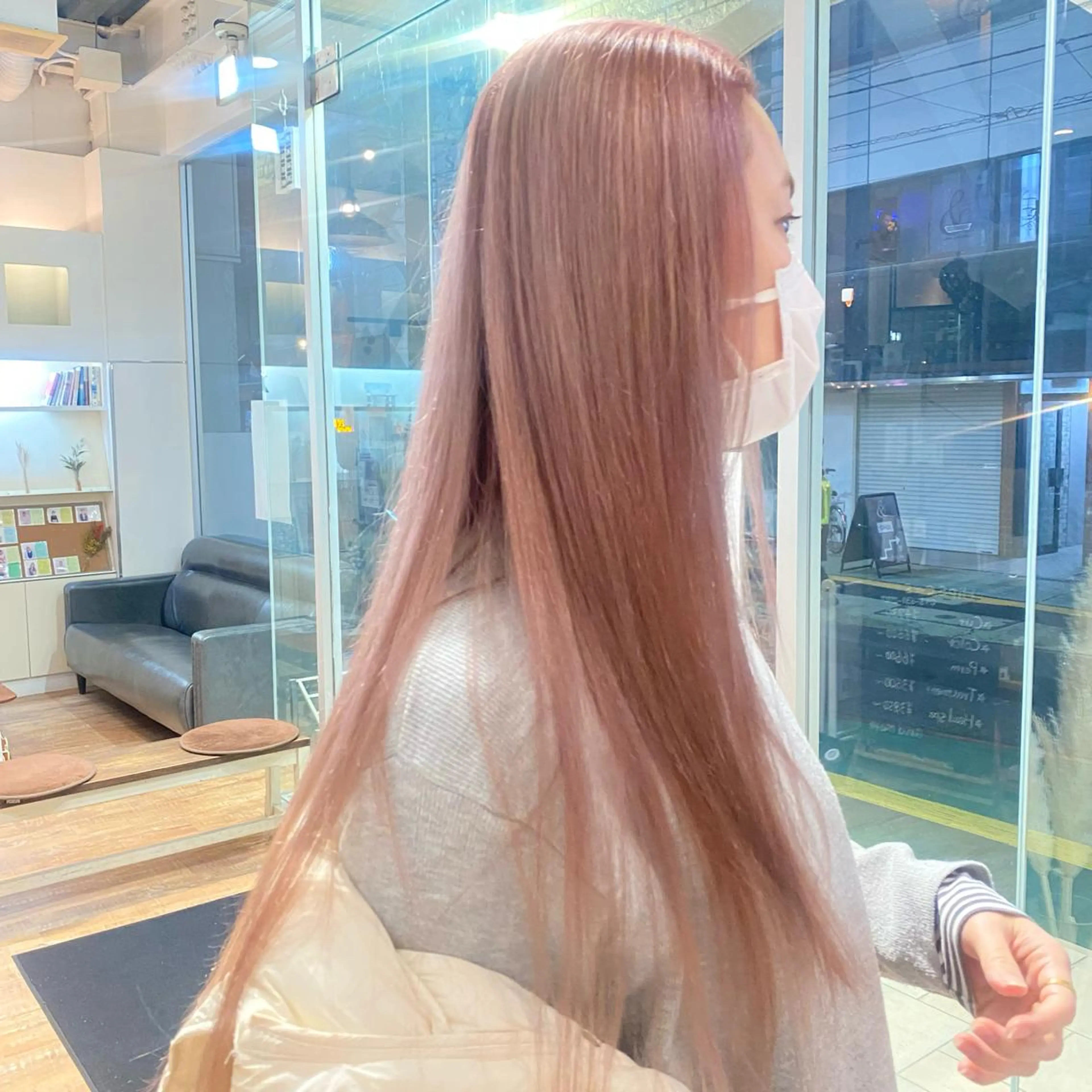 ロング カラー ブリーチ ピンクカラー rikako ✩ 大宮hips.*のヘアスタイル