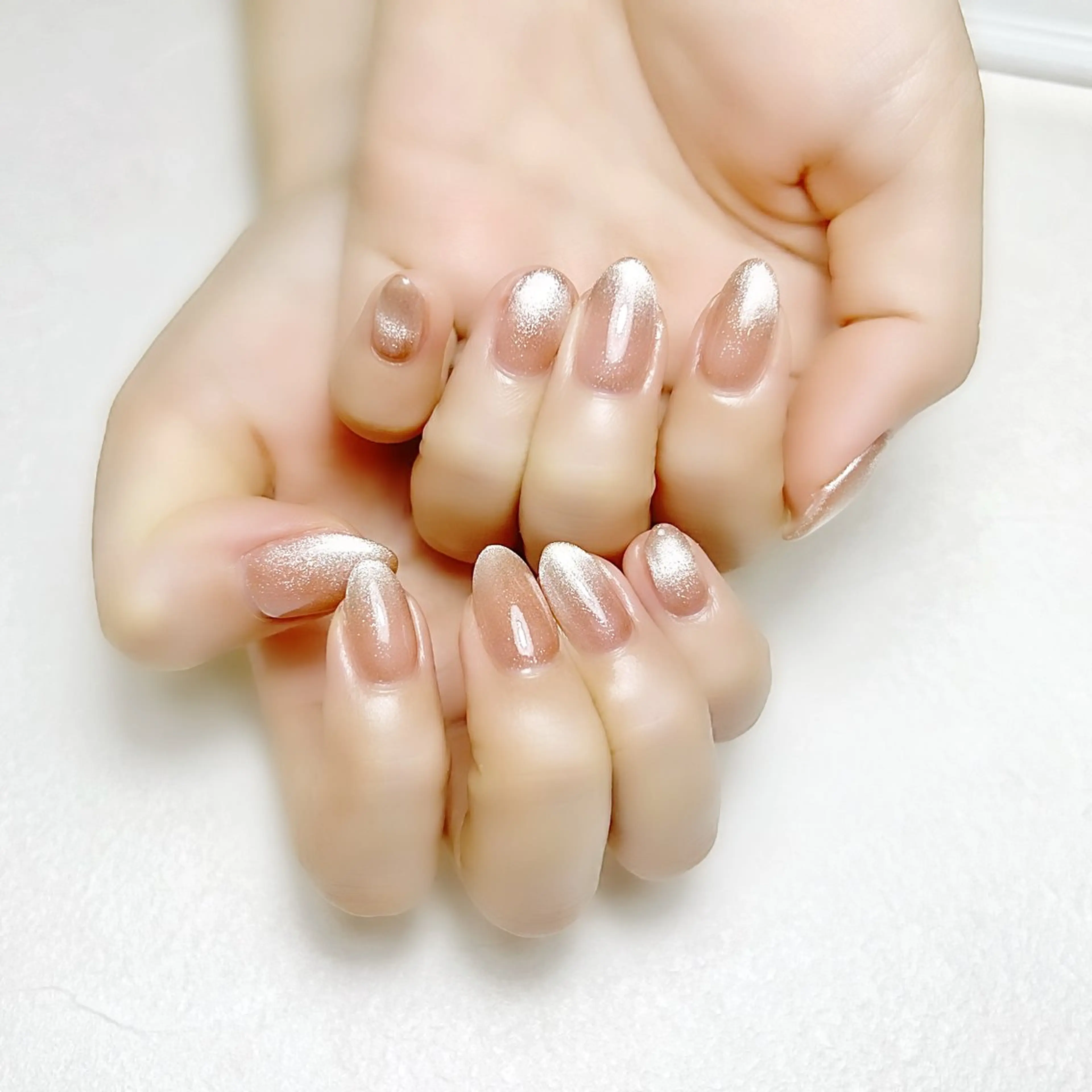 ネイル マグネットネイル オフィスネイル ワンカラーネイル ピンク シンプルネイル rouse nail RISATOのネイルデザイン