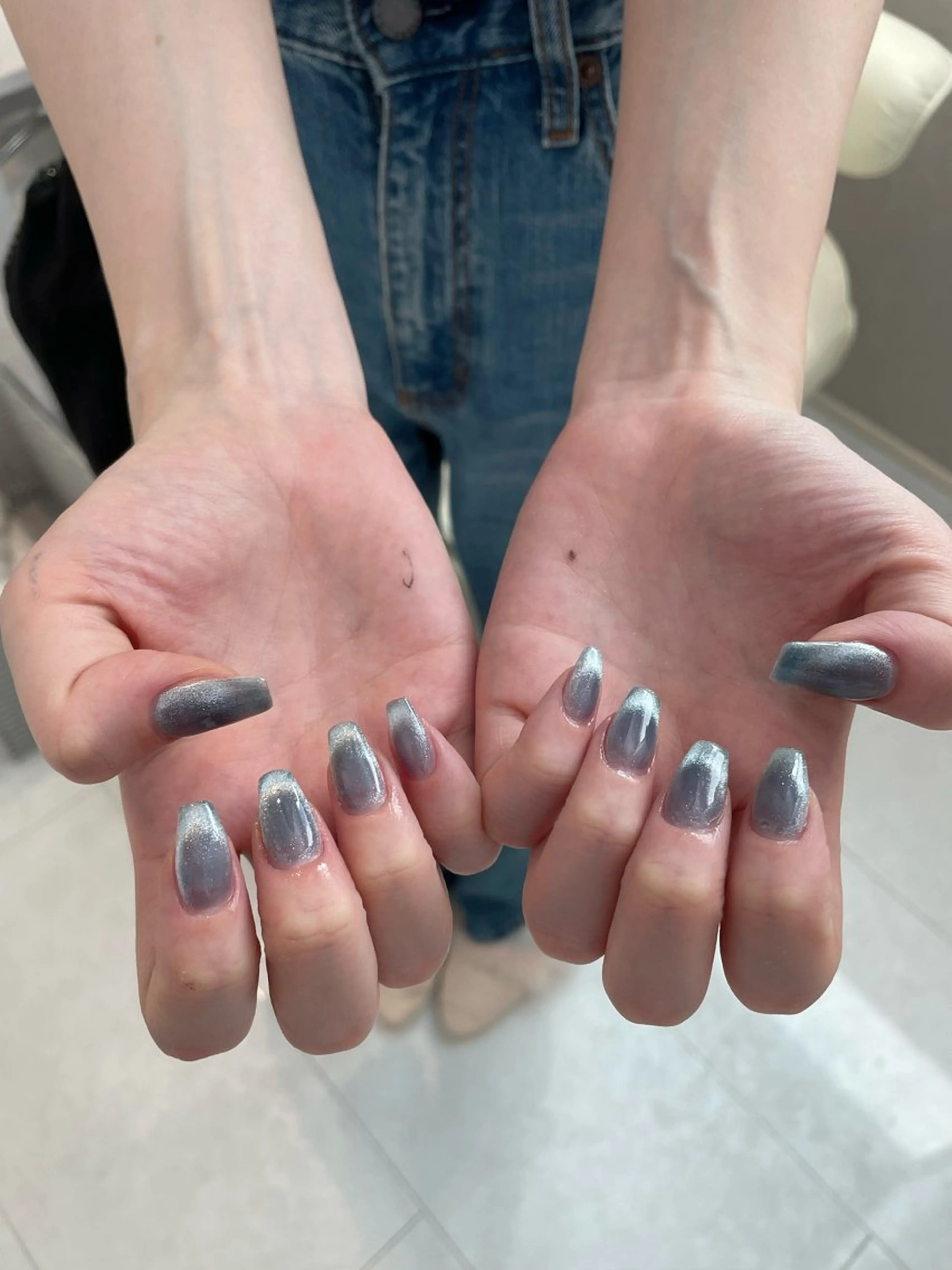 ネイル 氷ネイル・うるうるネイル マグネットネイル ハンドネイル ROA NAILのネイルデザイン