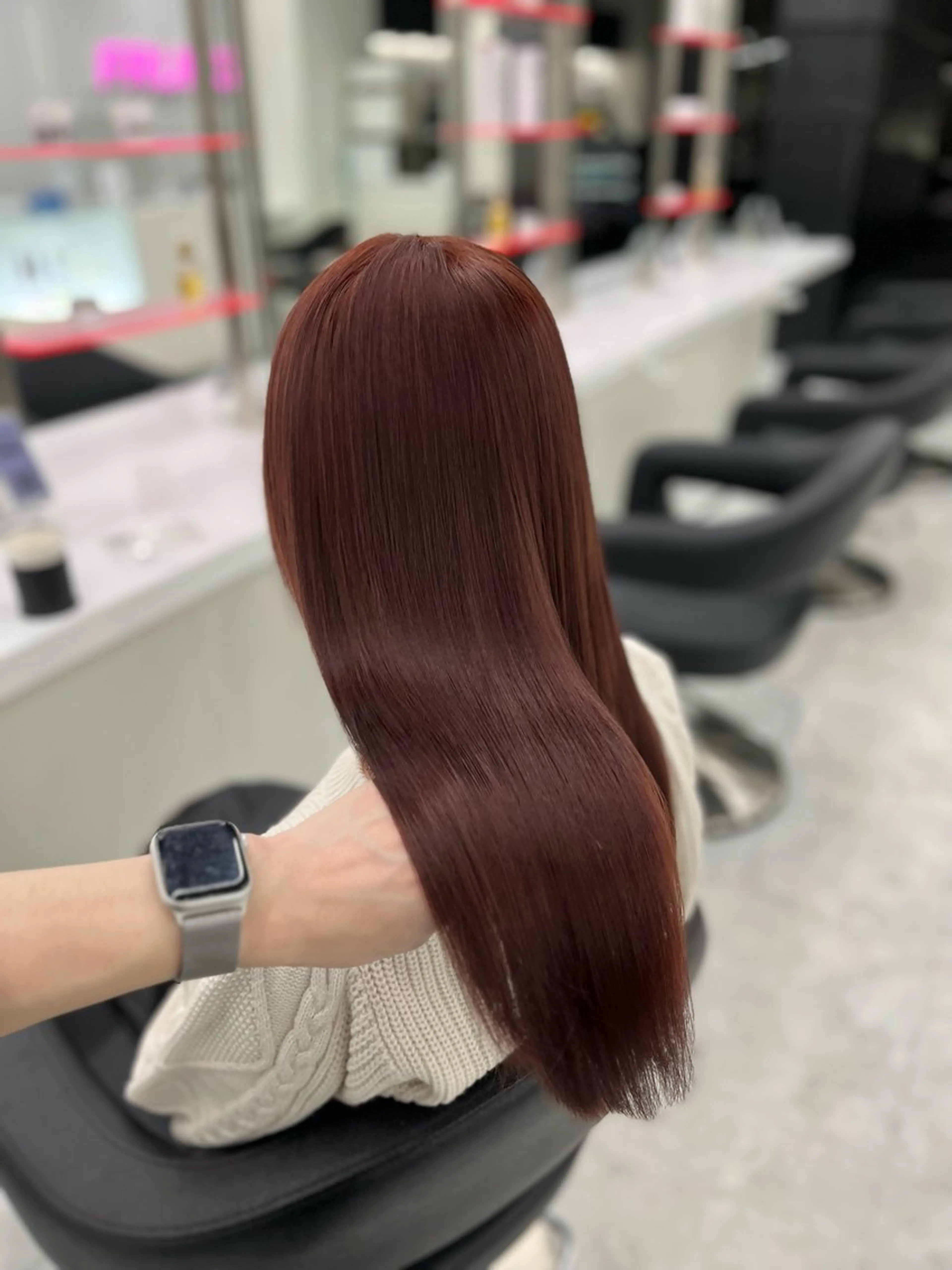 ロング ヘアカラー トリートメント お洒落暖色 🍒AOI🍒のヘアスタイル