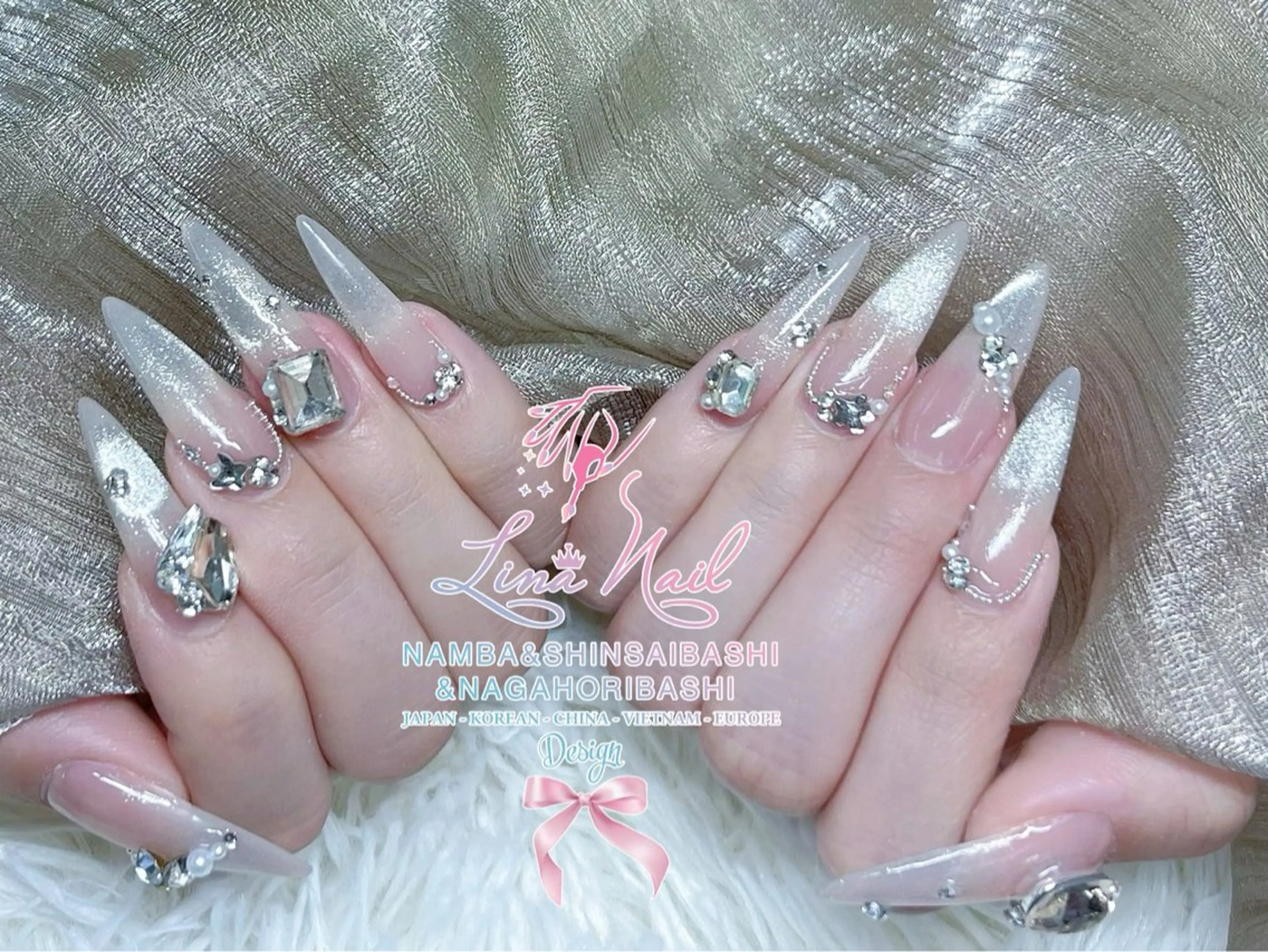 ネイル チークネイル 桜ネイル フラッシュネイル フットネイル ジェルネイル ハンドネイル ７９LINA NAIL 心斎橋店所属・リナネイル アメ村心斎橋店のネイルデザイン