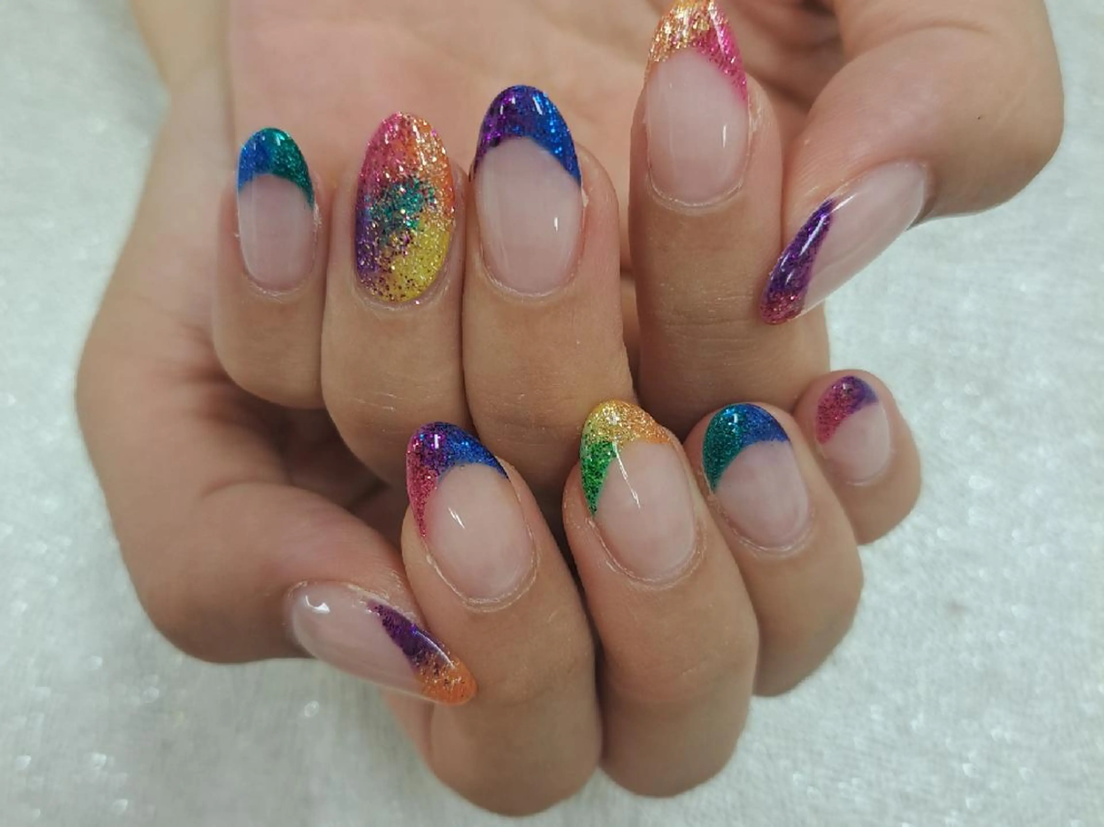 ネイル アートネイル ジェルネイル 持ち込み ニュアンスネイル パラジェル 河野ちえ (雑誌掲載サロン)のネイルデザイン