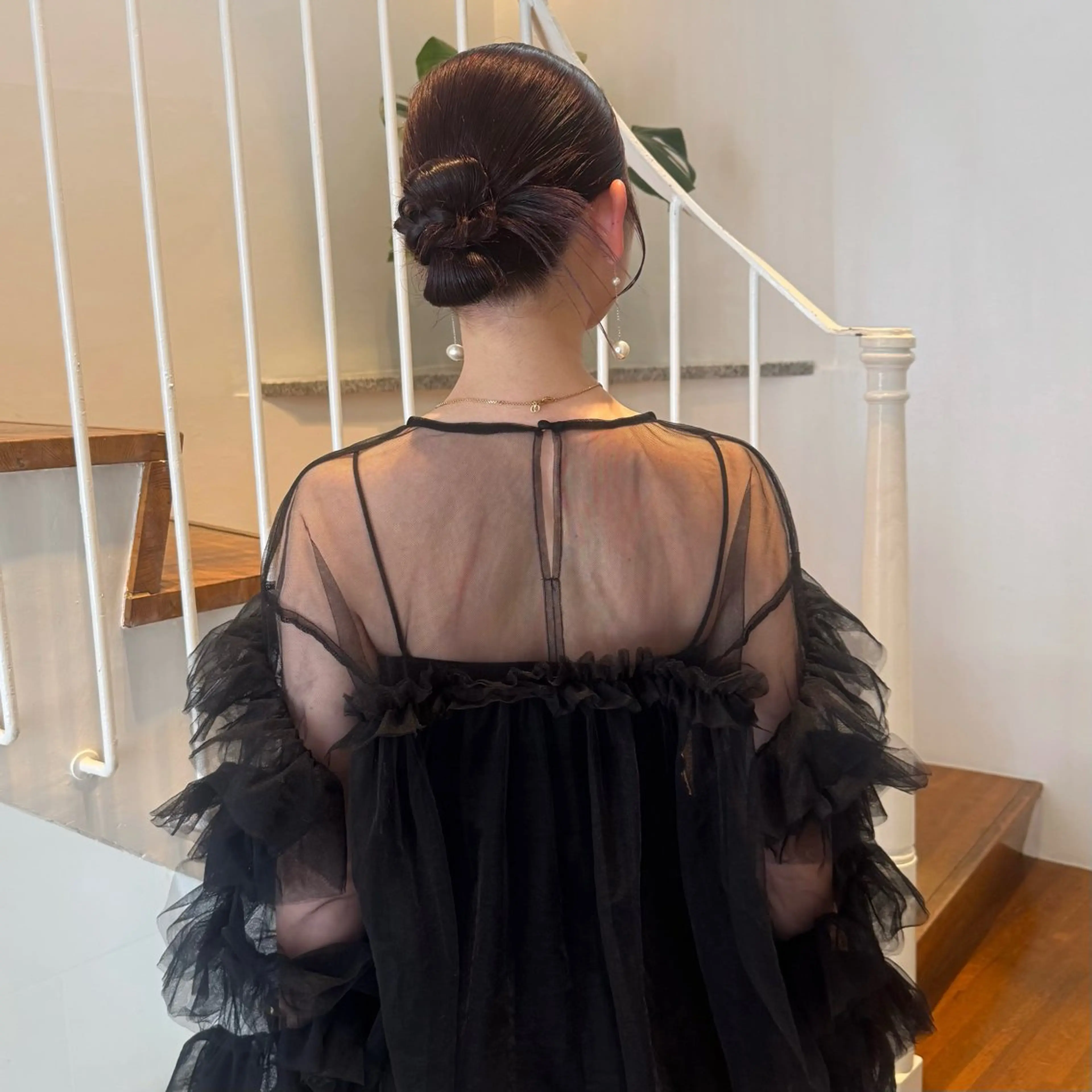 セミロング カラー ヘアアレンジ 結婚式・ブライダル レッドカラー 韓国風ヘア 浴衣 ヘアセット 透明感カラー｜セット 🩰SAKI𓂃୨୧のヘアスタイル