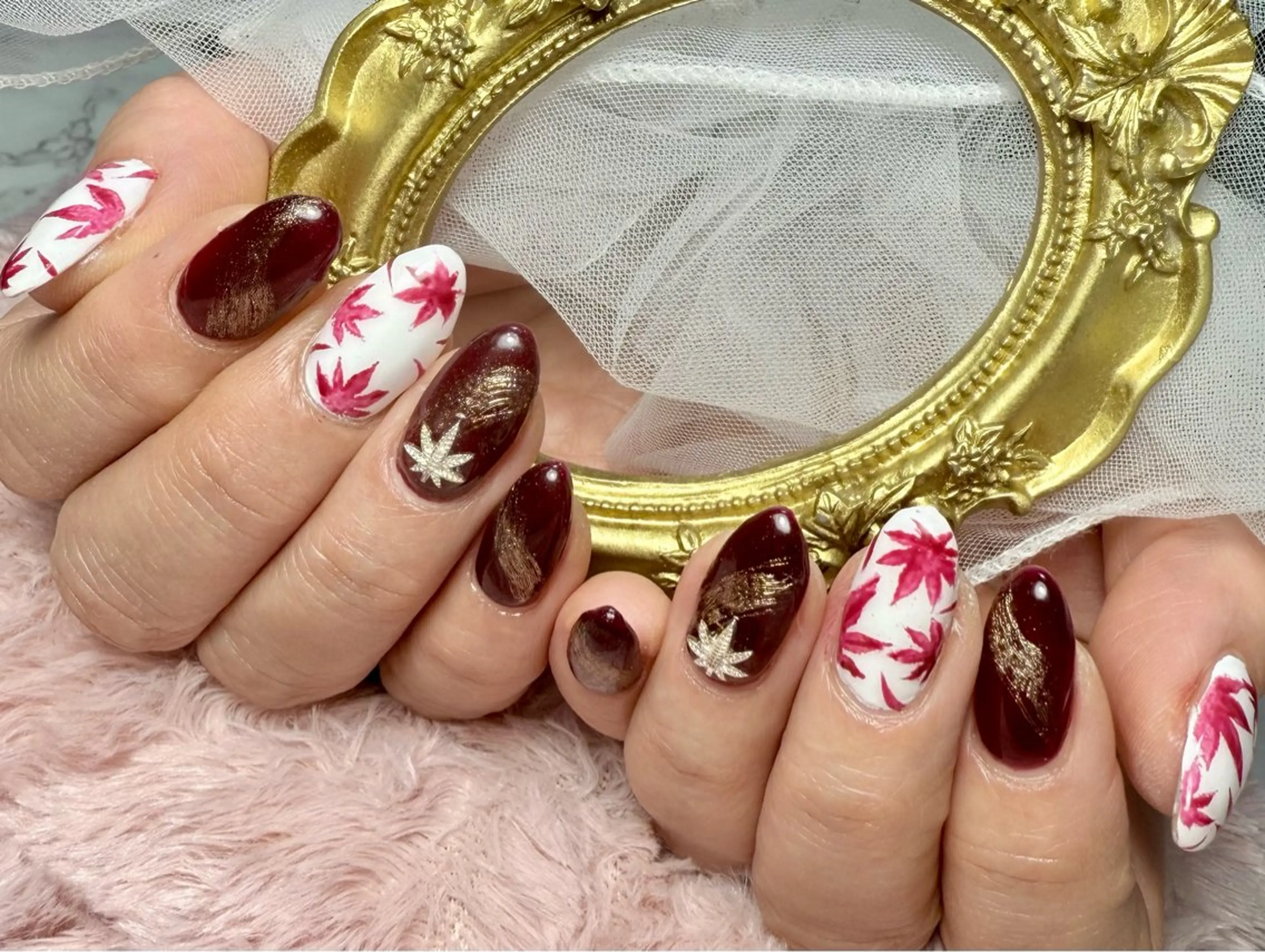 ネイル アートネイル チークネイル フラッシュネイル フラッシュマグ フレンチネイル M.N_ nailのネイルデザイン