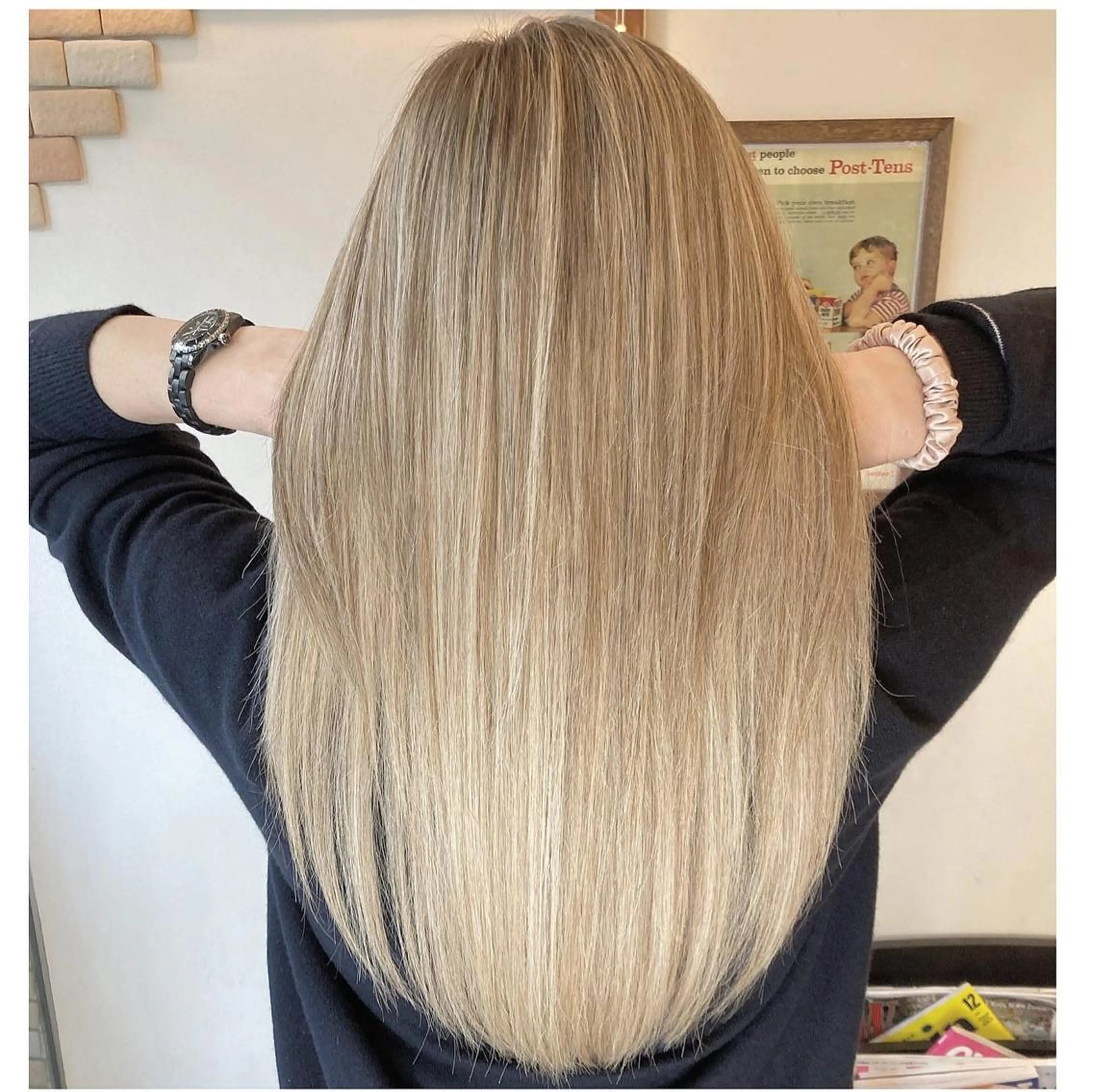 ロング カラー ブロンド ハイライトカラー ハイライト 武内 由貴のヘアスタイル