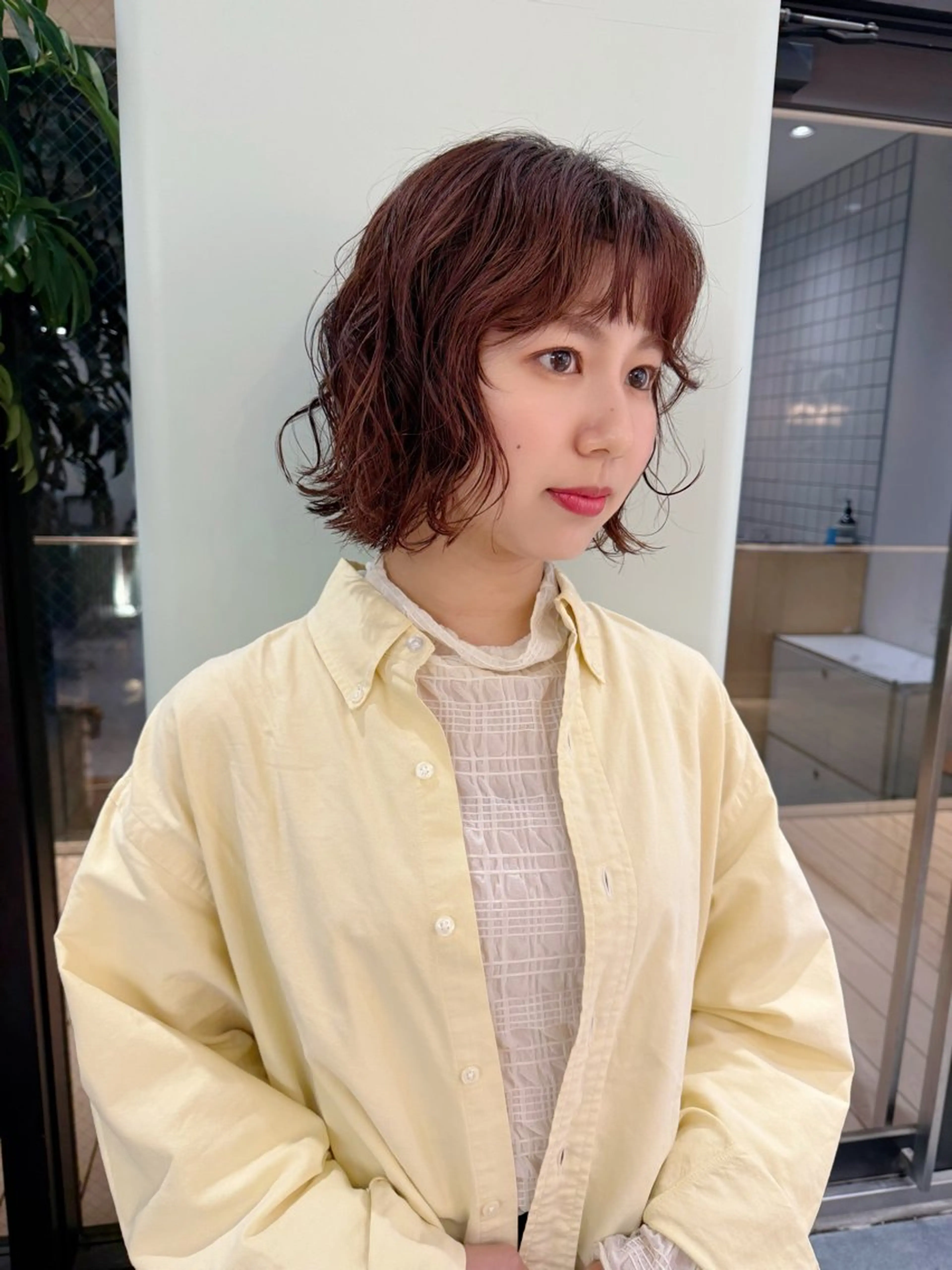 ミディアム パーマ ミディアムパーマ ボブ カット パーマ 原宿パーマ kazuのヘアスタイル