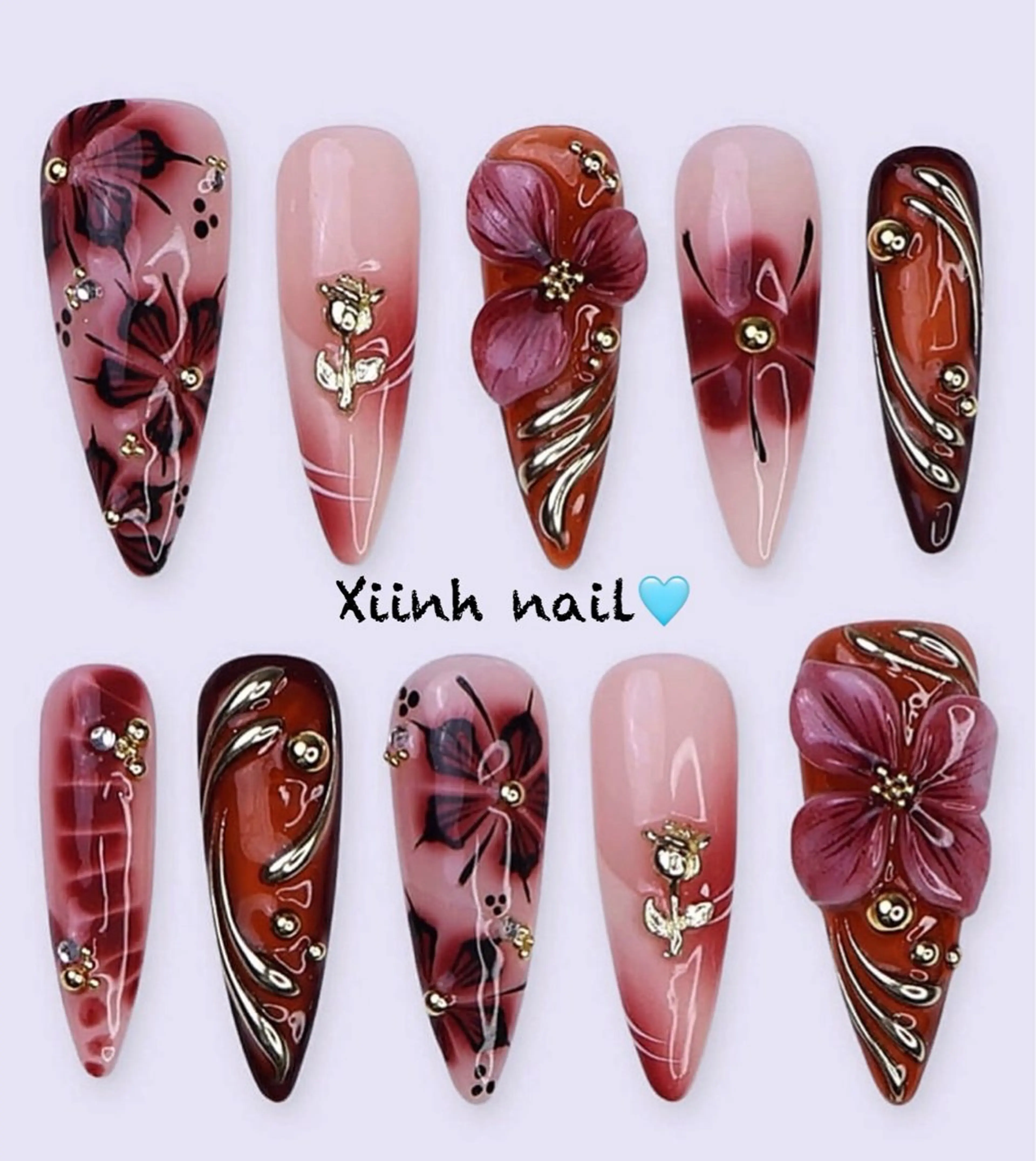 ネイル チークネイル 桜ネイル フットネイル ジェルネイル ハロウィン XIINH NAIL SALONのネイルデザイン