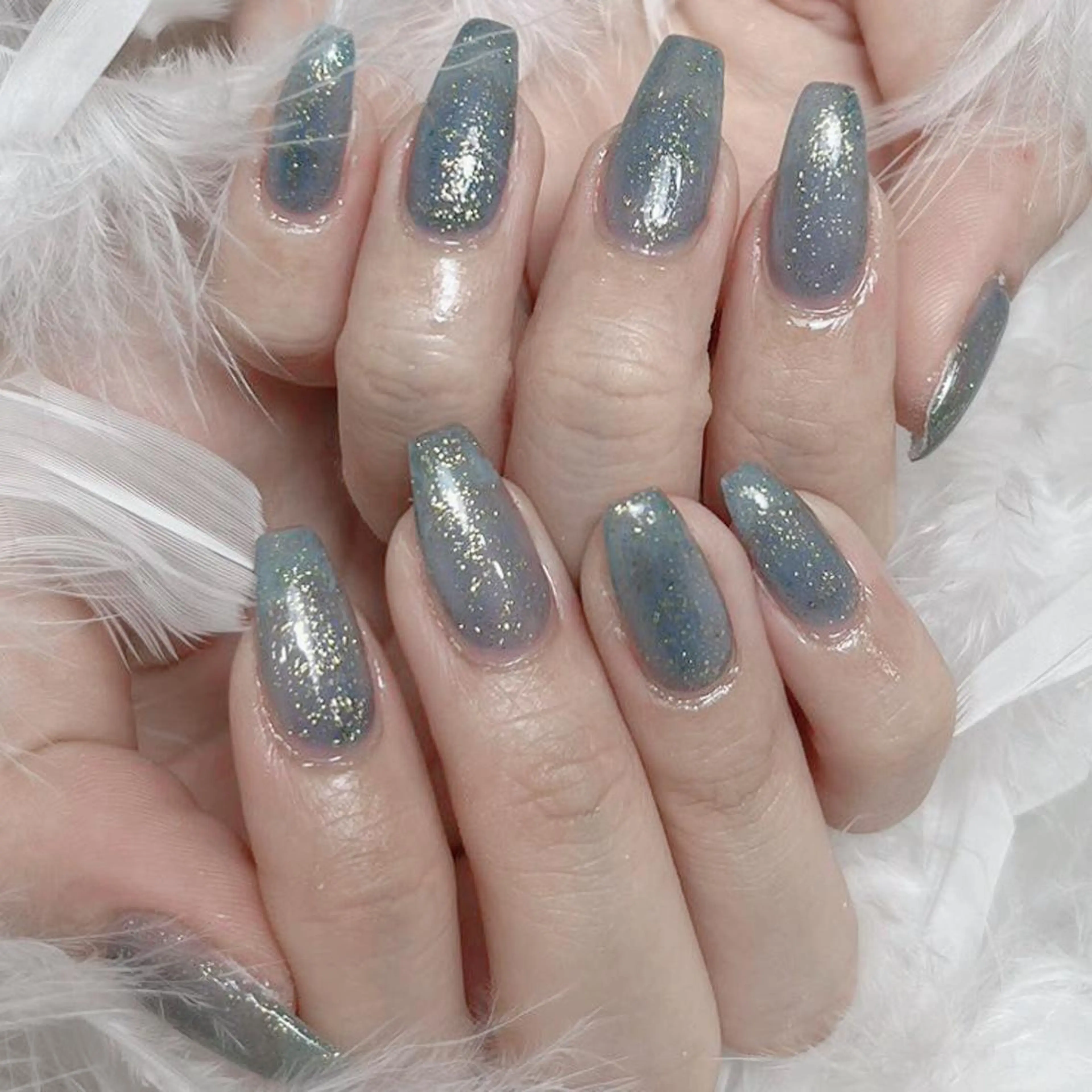 ネイル アートネイル オーロラネイル フラッシュネイル ガーリー キラキラネイル ハンドネイル Diamond NAIL💝のネイルデザイン