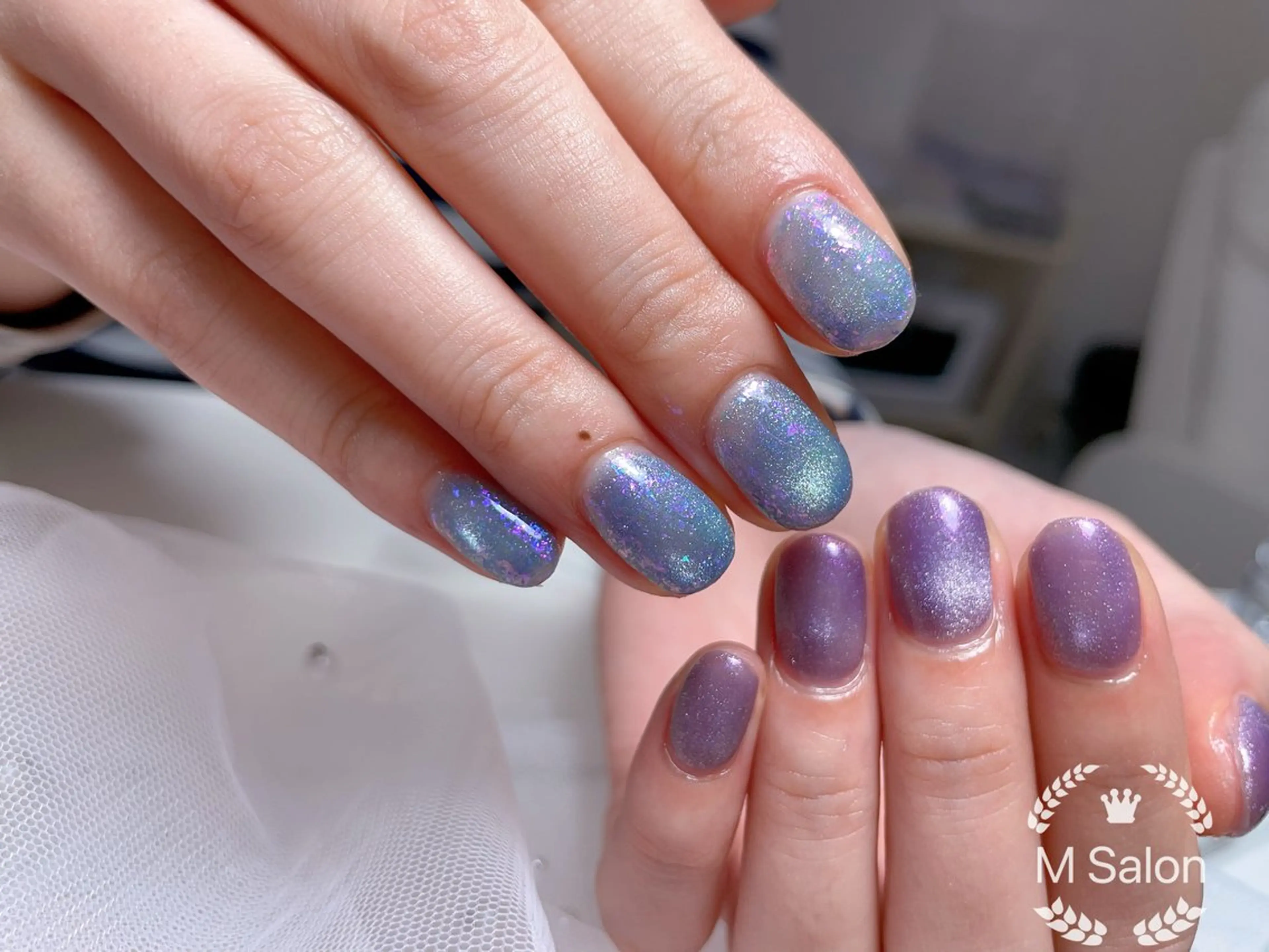 ネイル フレンチネイル マグネットネイル ニュアンスネイル オフィスネイル ワンカラーネイル ハンドネイル Mnail _KKのネイルデザイン