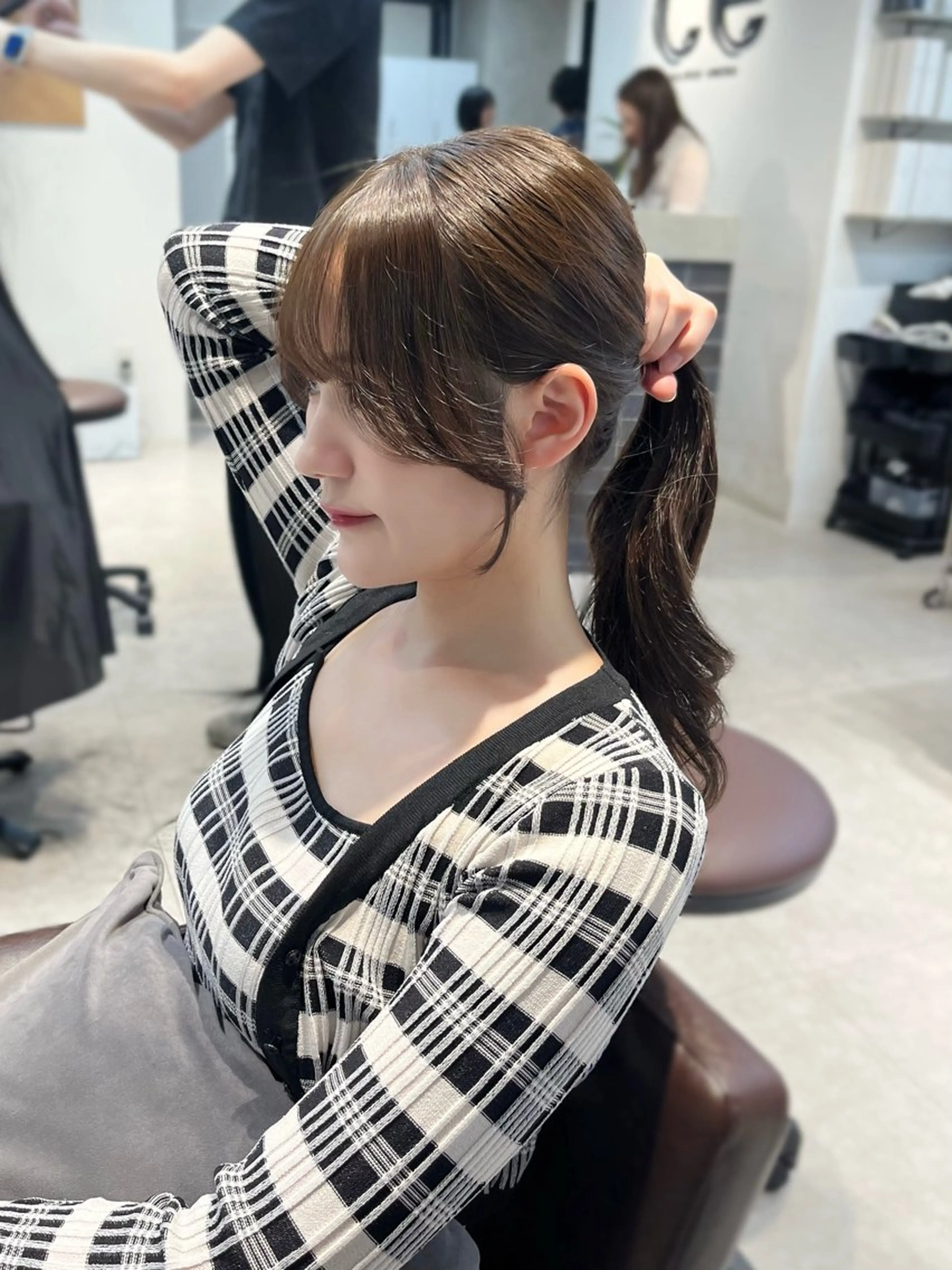 カラー ヘアアレンジ カット ヘアカラー 似合わせ顔まわり カット💛森尾真由美のヘアスタイル
