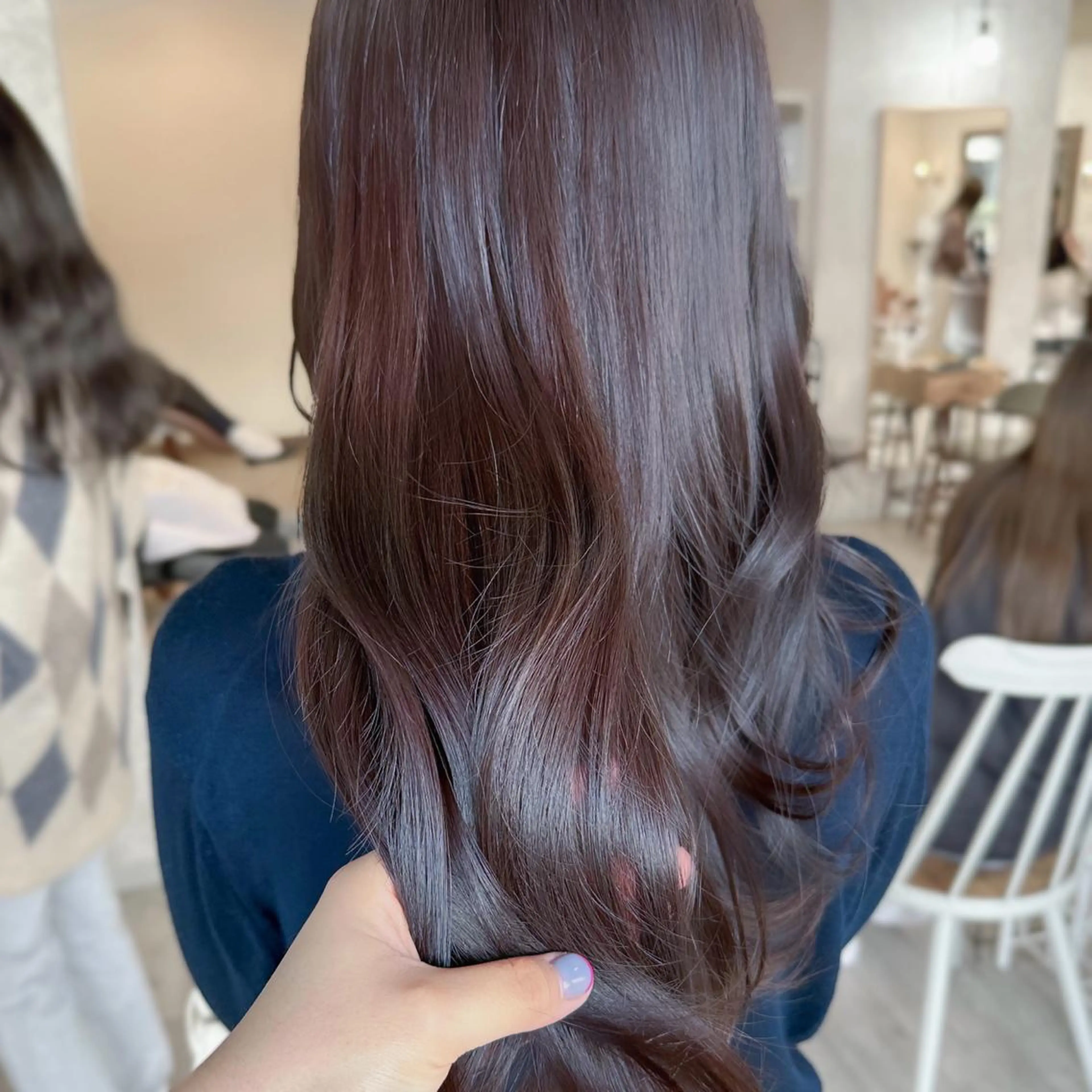 セミロング カラー ブラウンカラー チョコレートブラウン カット ヘアカラー 高橋 みく/ minim 暖色のヘアスタイル