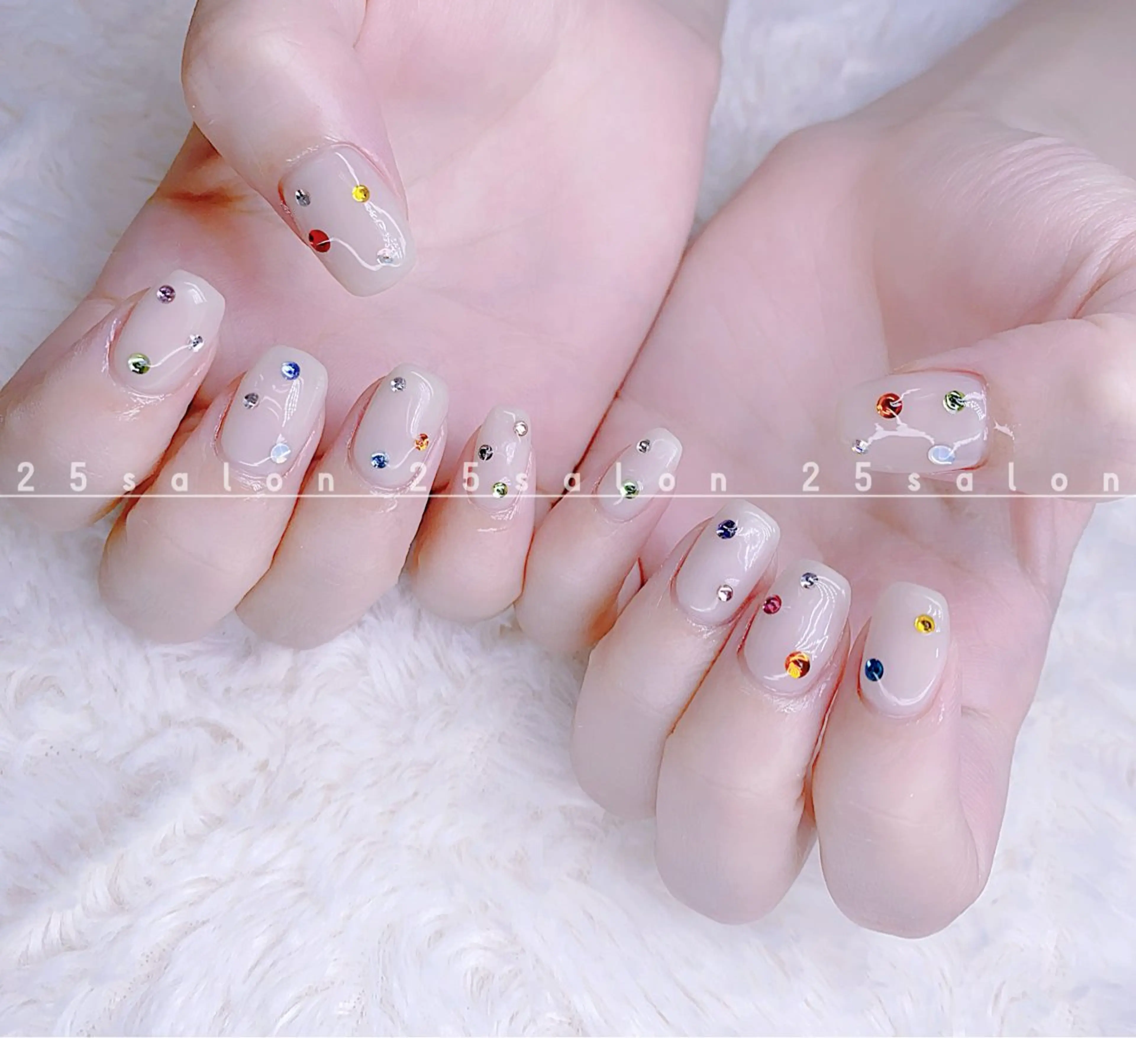 ネイル ジェルネイル 韓国ネイル ニュアンスネイル パラジェル ワンホンネイル 2 5のマツエク・マツパデザイン