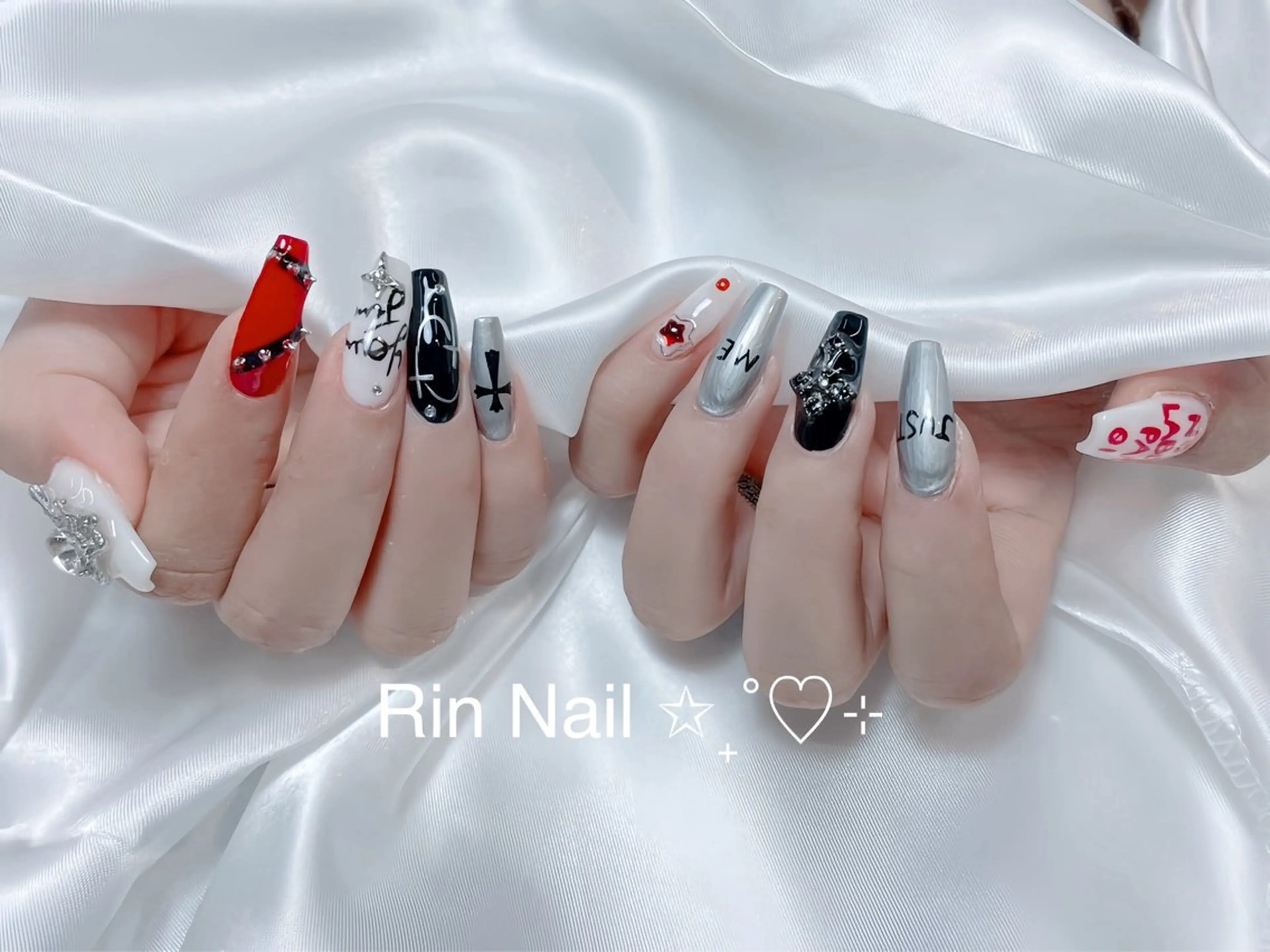 ネイル アートネイル 成人式 ロングネイル ニュアンスネイル スカルプネイル ハンドネイル Rin Nail 新大久保店のネイルデザイン
