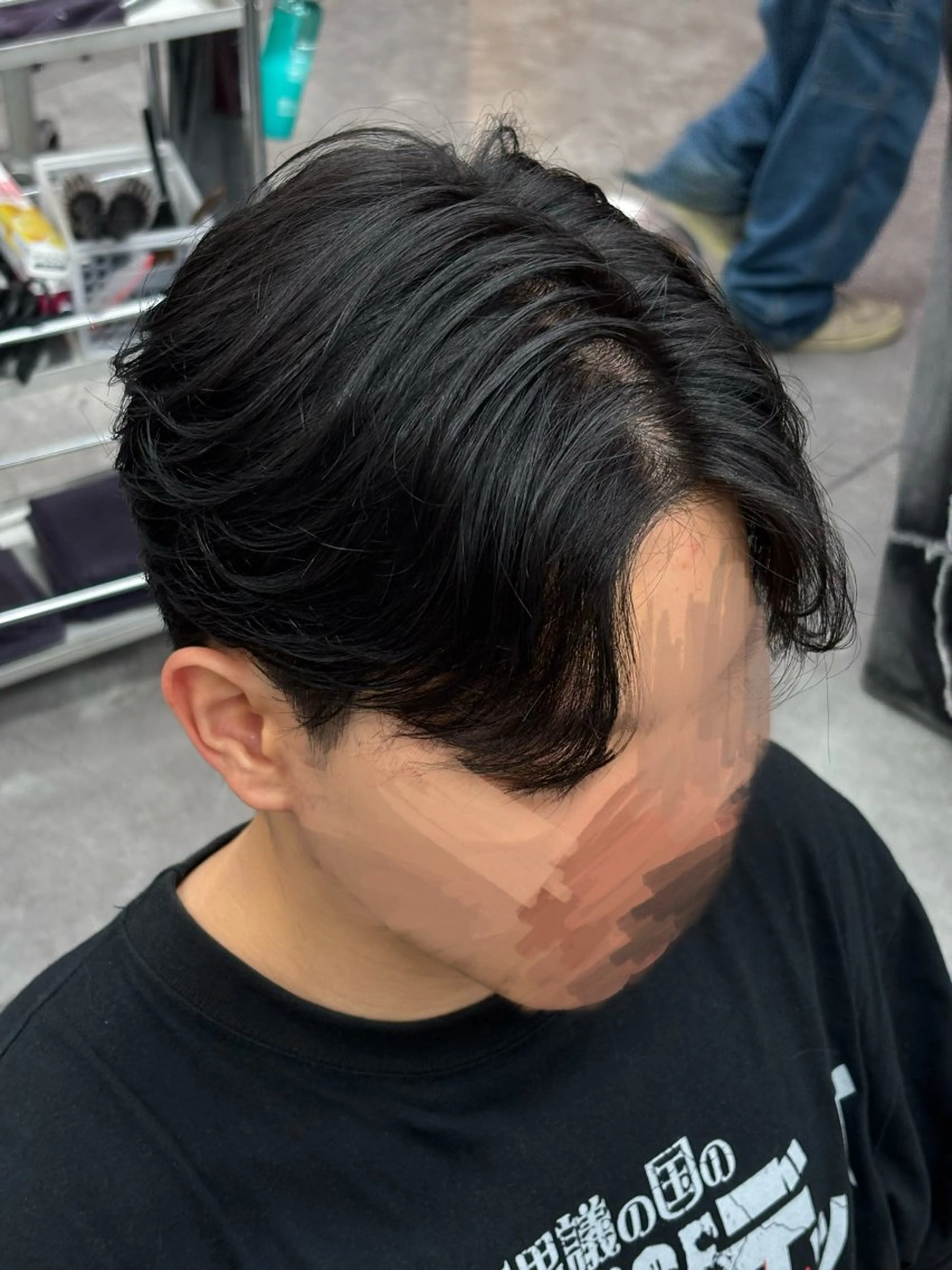 ミディアム カラー パーマ メンズ カット パーマ トリートメント ヘアセット メンズパーマ特化 🔥韓国ヘア職人🔥のヘアスタイル