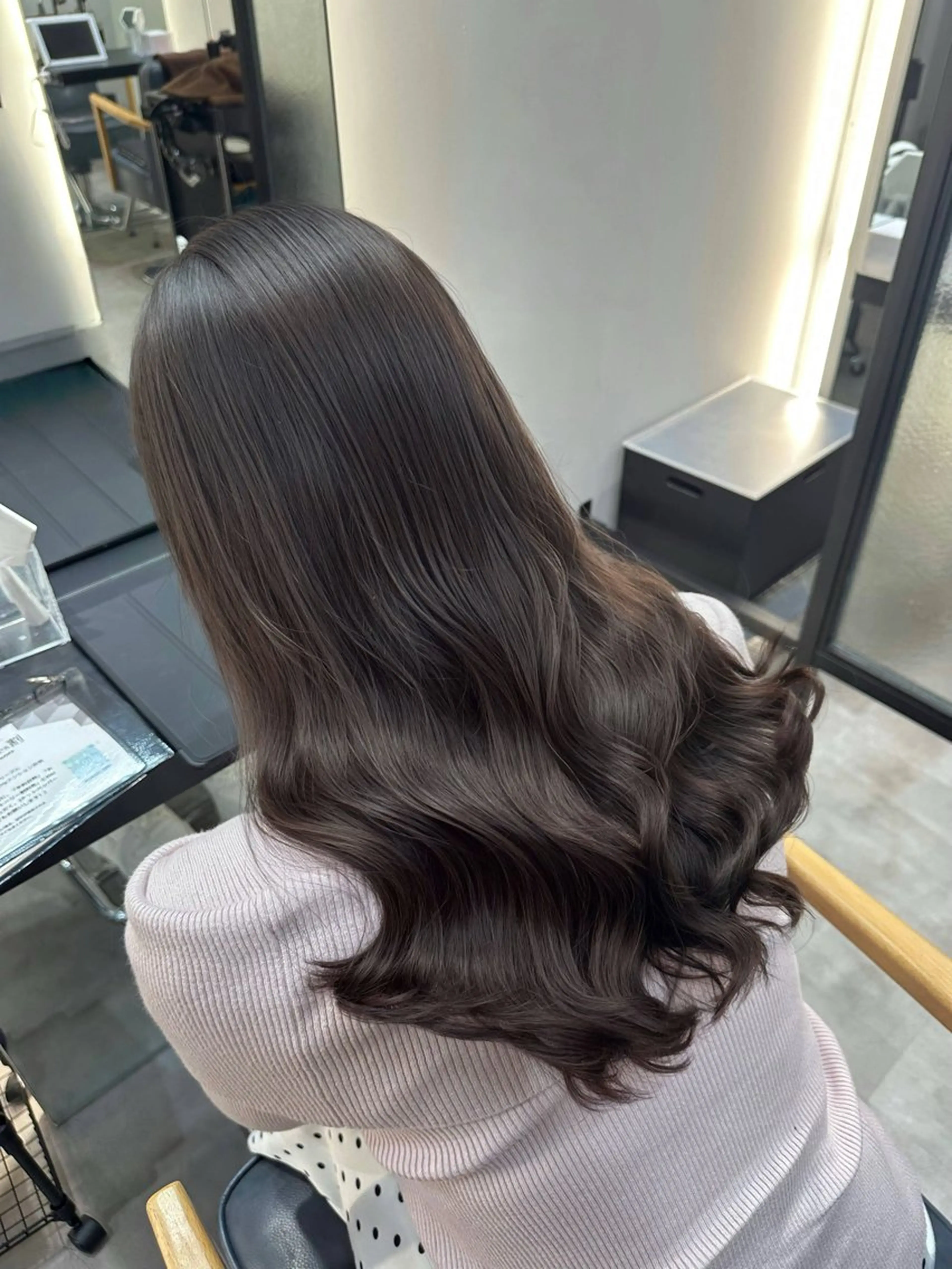 ロング カット ヘアカラー パーマ 韓国風パーマ/ 韓国ヘア/大森千寛のヘアスタイル