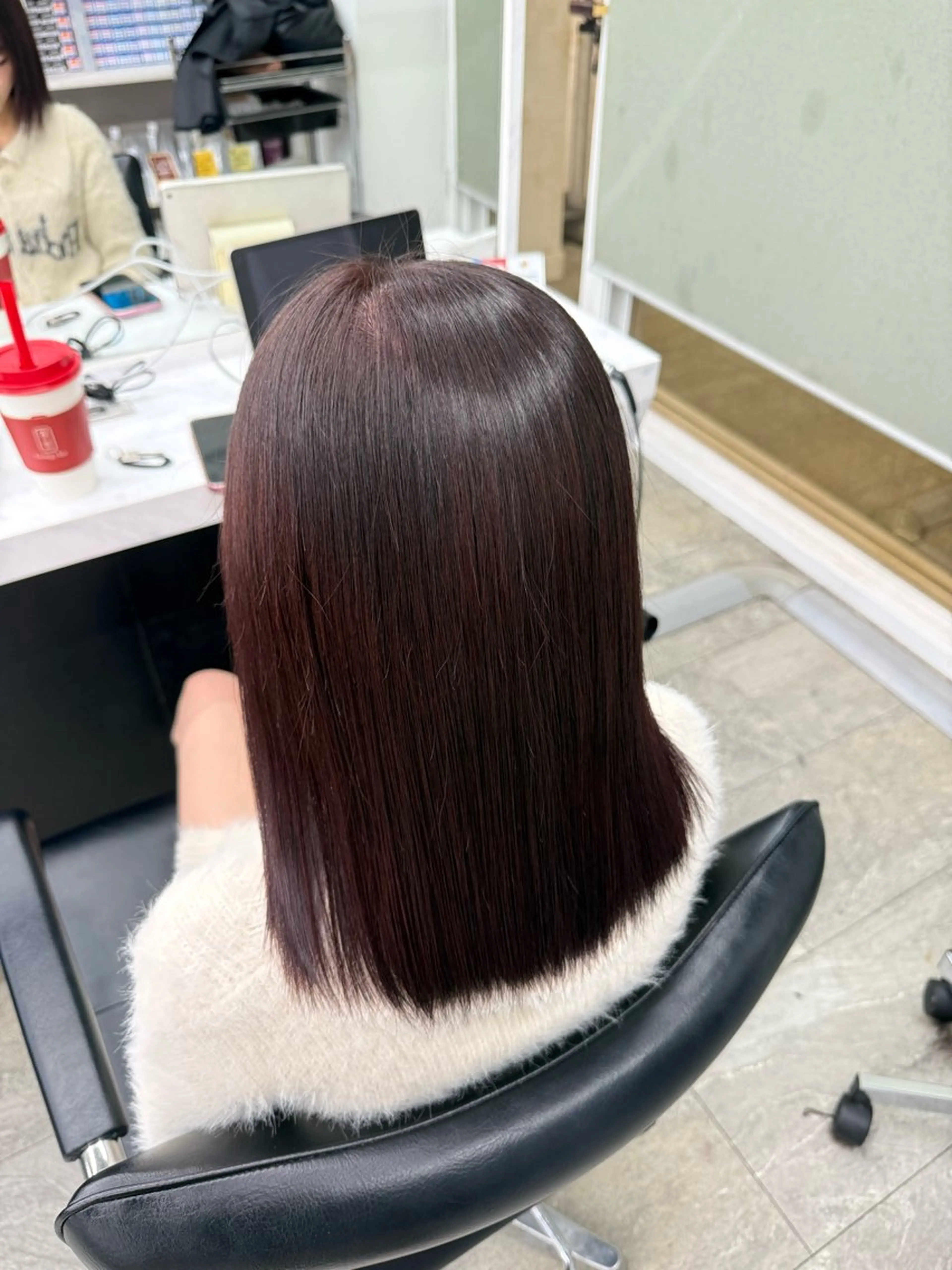 ミディアム カラー ヘアカラー miwa 🖤のヘアスタイル