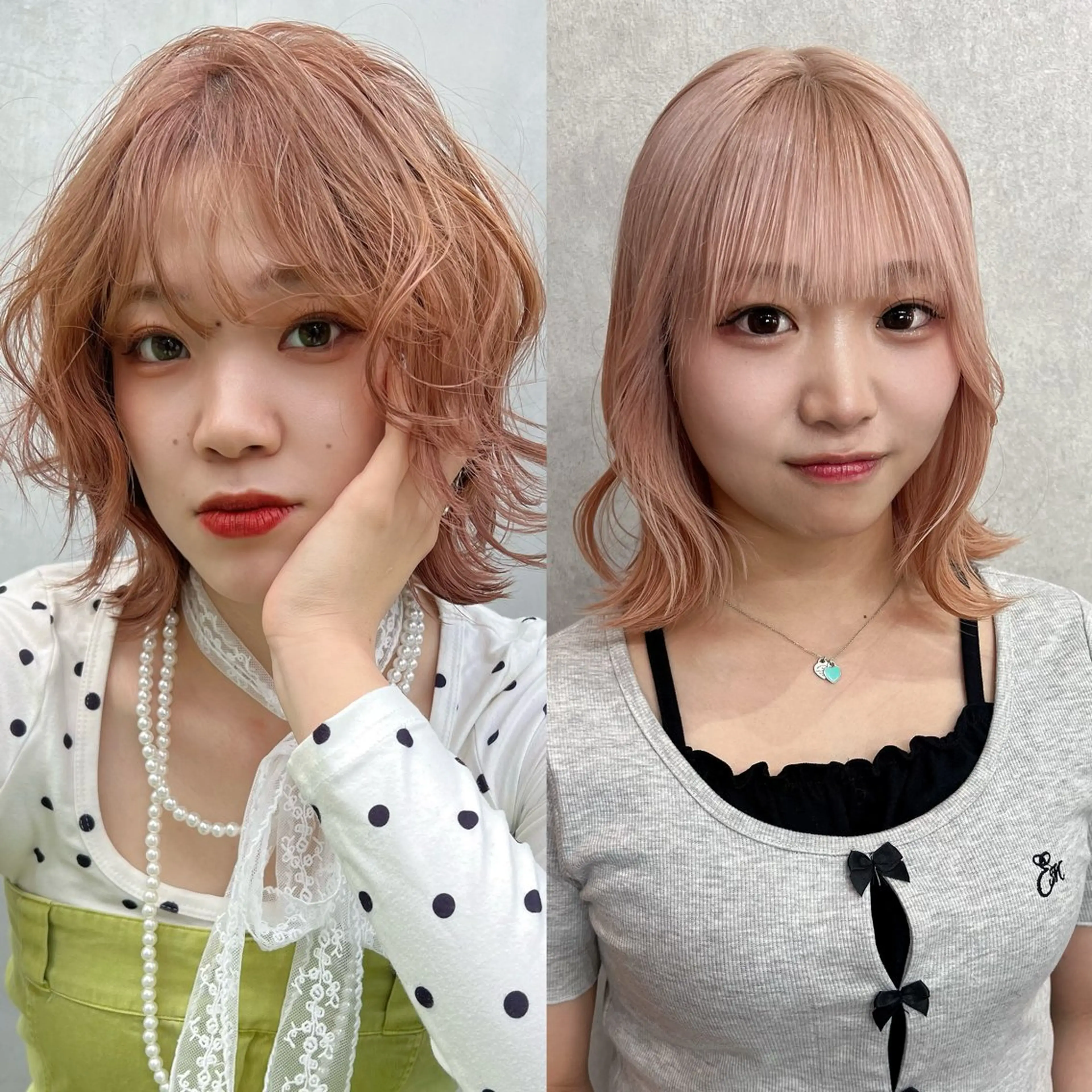 ショート カラー 切りっぱなしボブ ボブレイヤー ベージュカラー ブリーチ 透明感カラー カット ヘアカラー YUI ハイトーンカラーのヘアスタイル