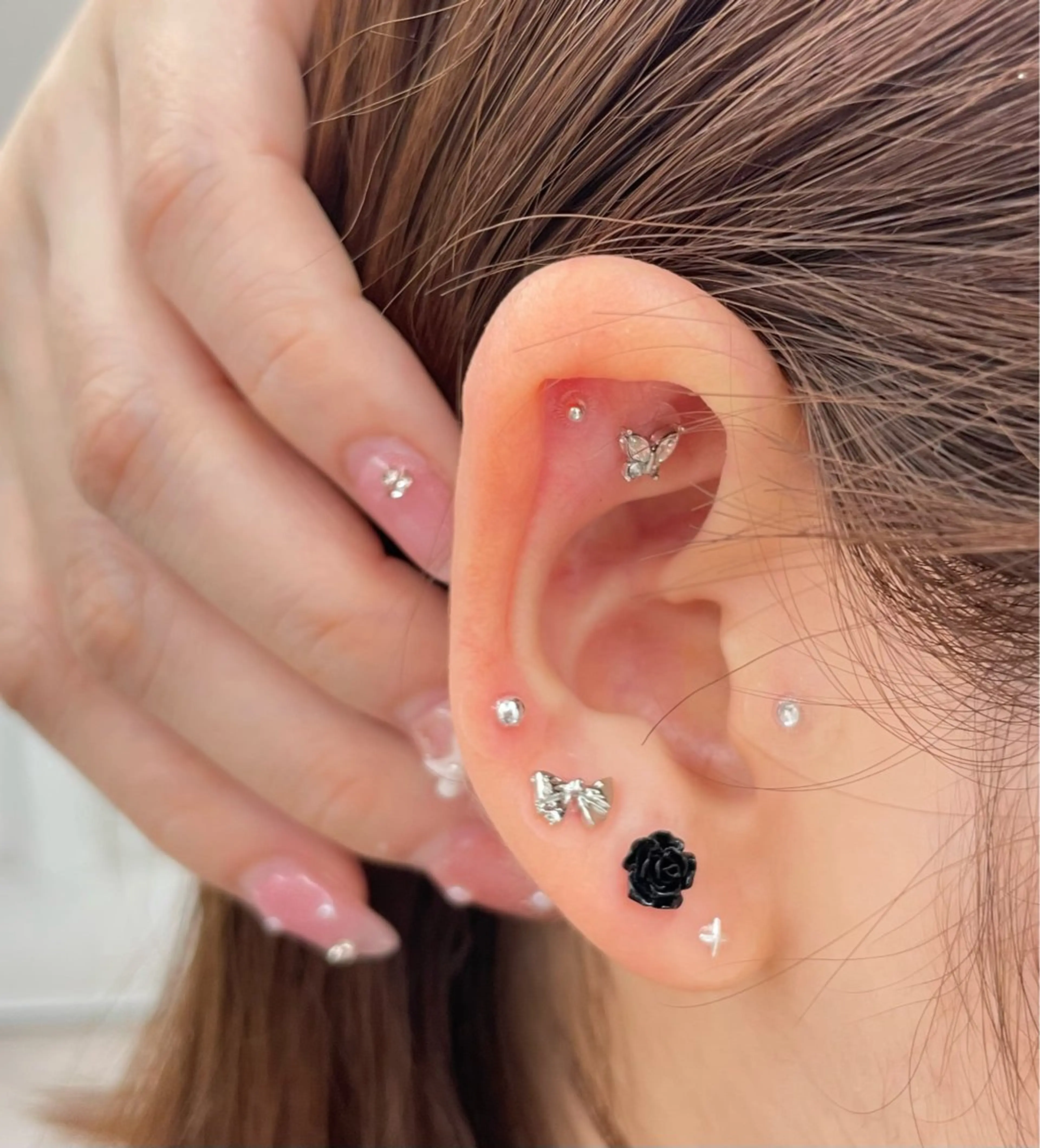 💎耳ツボジュエリー💎片耳5粒ずつ✨30minの写真