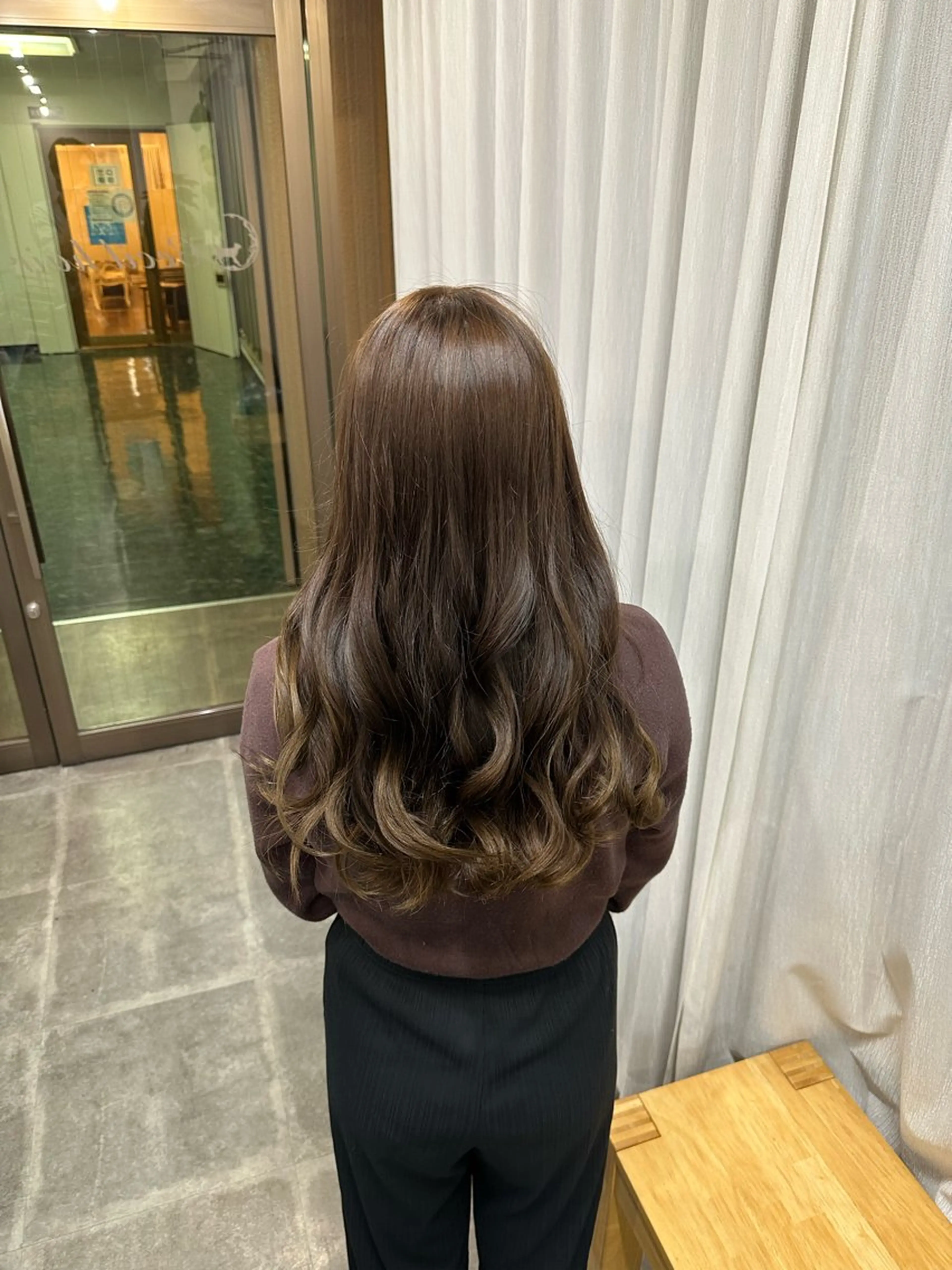 ロング カラー メンズ ベージュカラー オリーブベージュ ALLENhair 森野太一のヘアスタイル