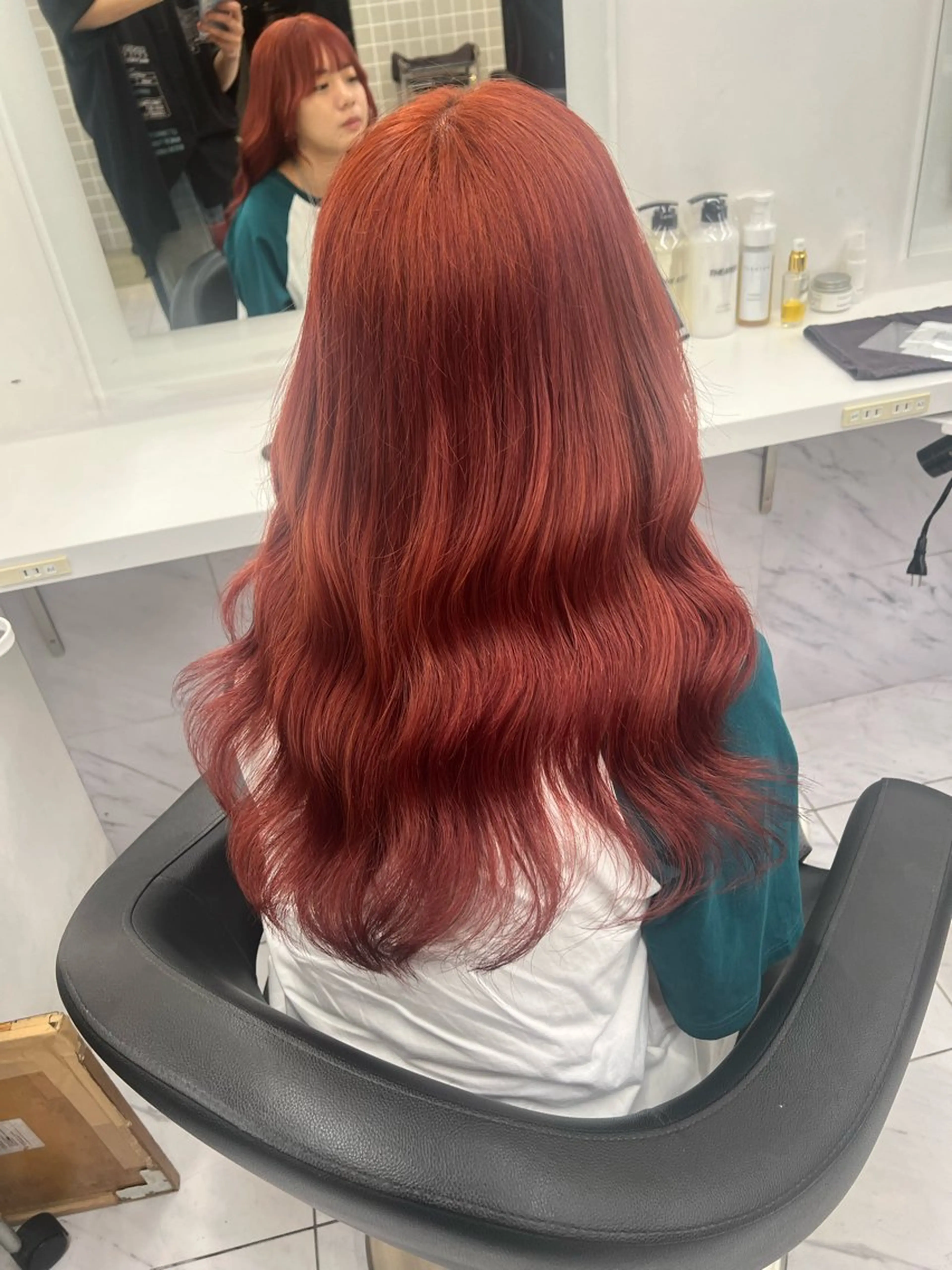 ロング カラー ヘアカラー 韓国レイヤーカット /REIのヘアスタイル