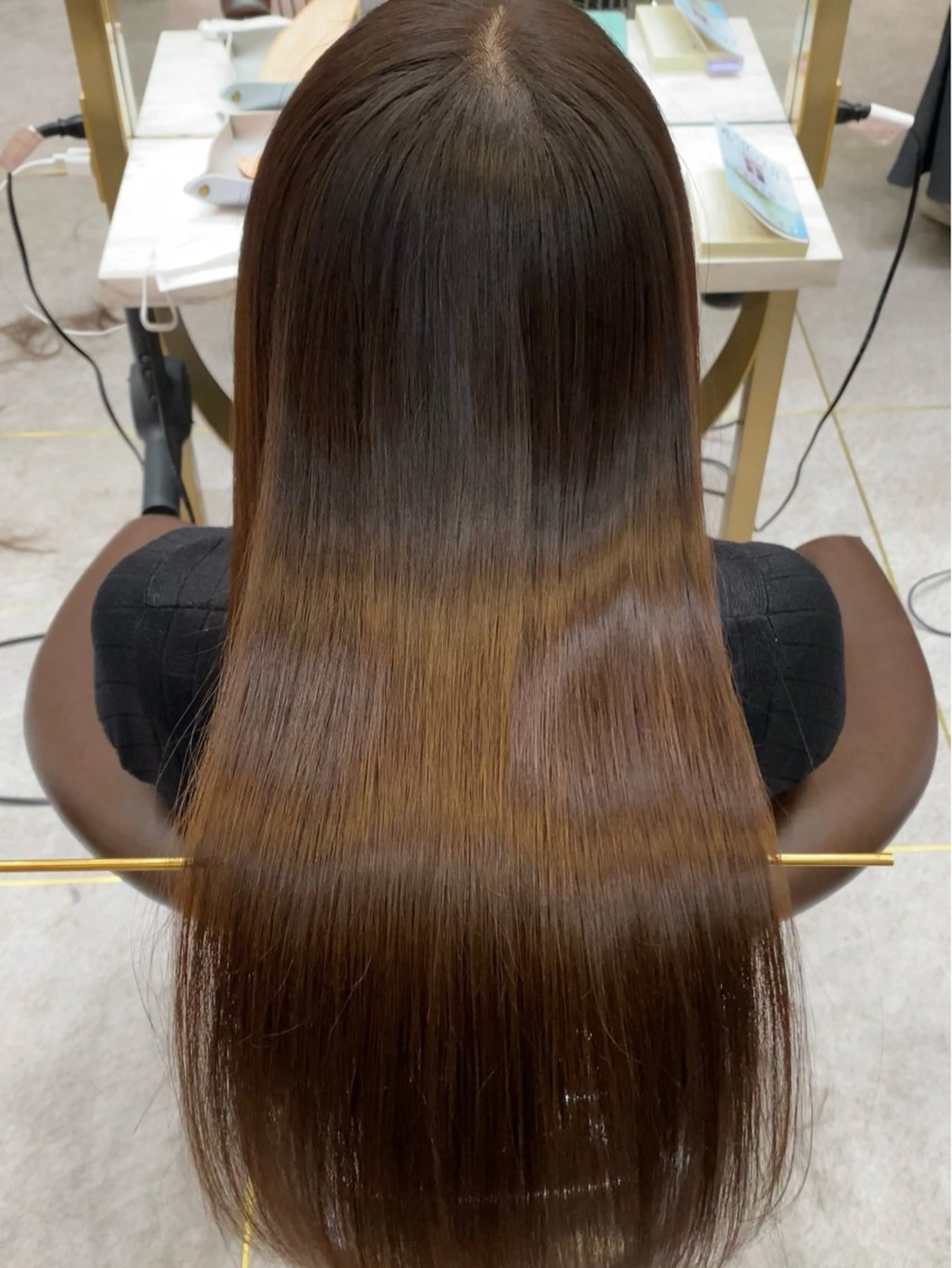 ロング 髪質改善 トリートメント 酸熱トリートメント 🎀透明感ブラウ ンshizuka🎀のヘアスタイル