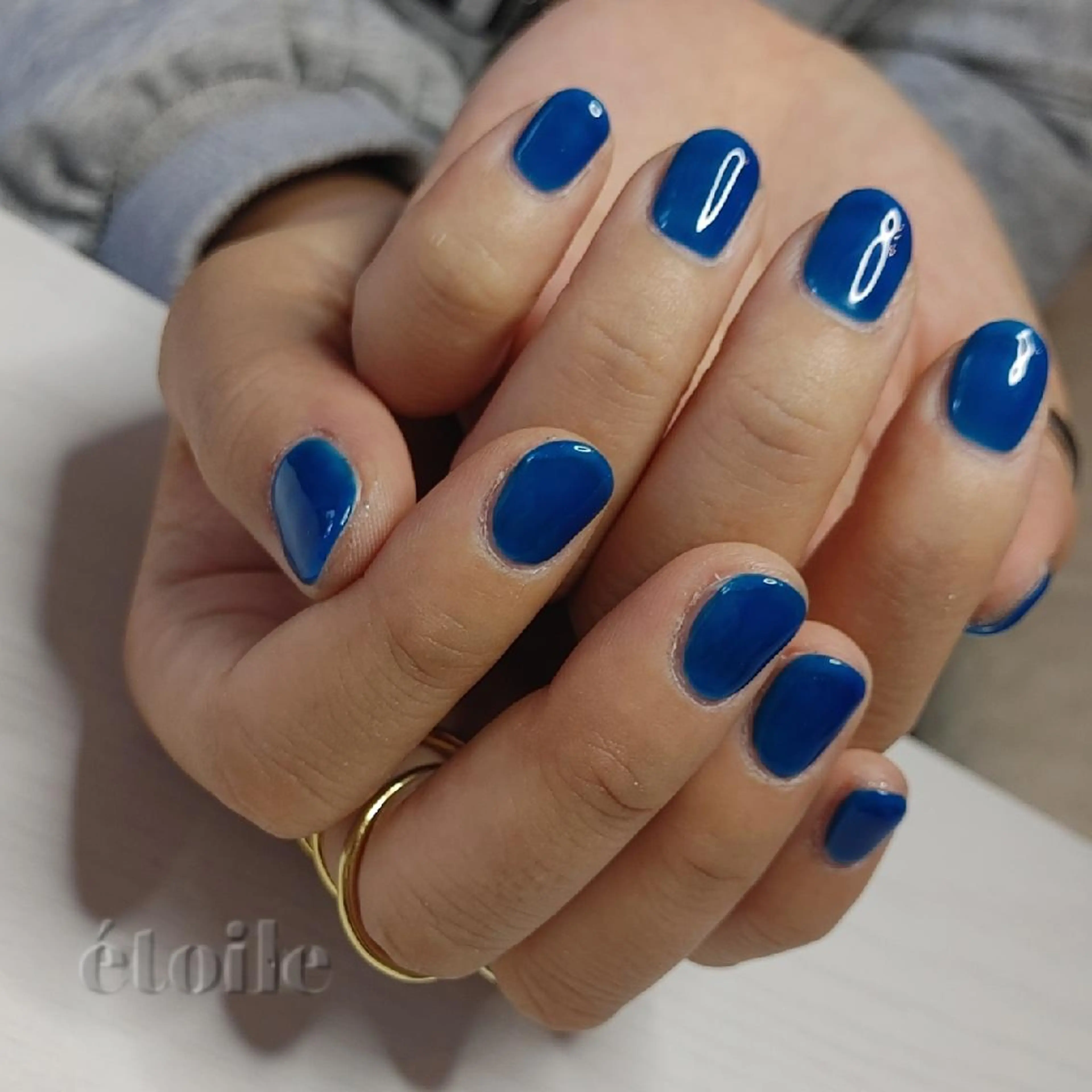 ネイル ブルー クリアネイル ハンドネイル ハンドケア étoile(エトワール)所属・山田 可愛のネイルデザイン