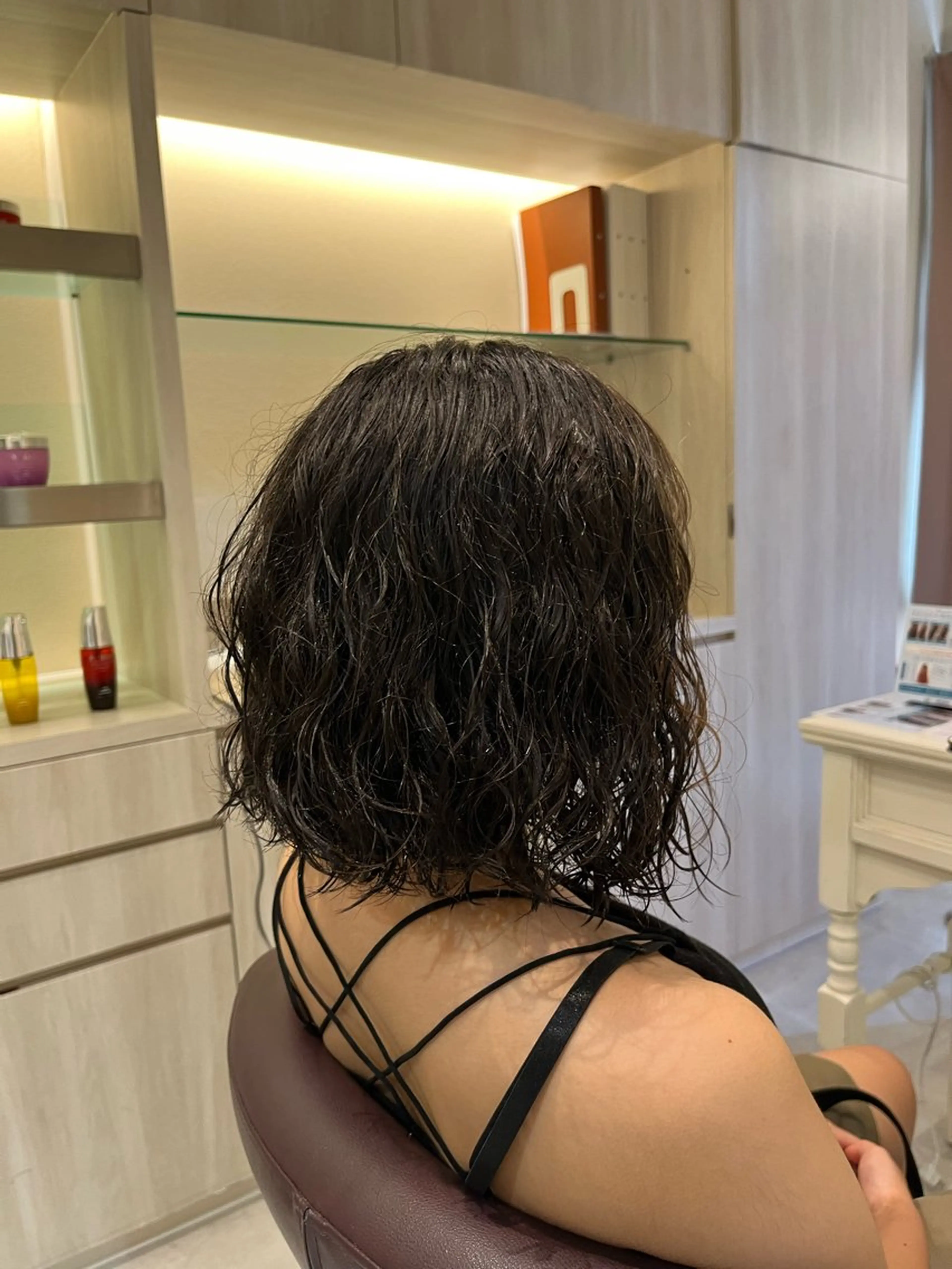 ミディアム パーマ ミディアムパーマ ボブ mulum所属・ボブパーマ/ ウルフパーマ原科🪴のヘアスタイル