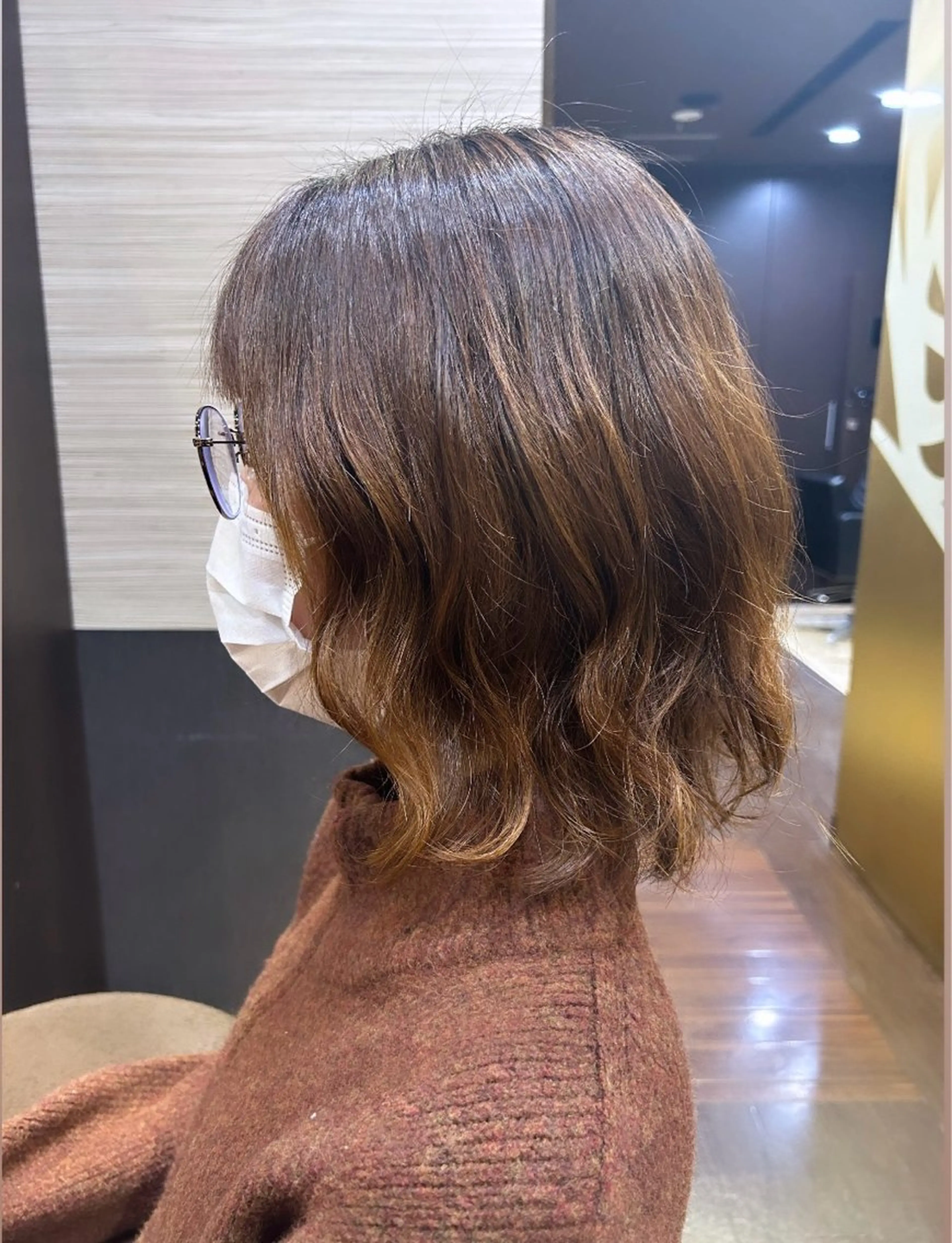 ミディアム パーマ パーマモデル募集中 瀬在紗也香のヘアスタイル