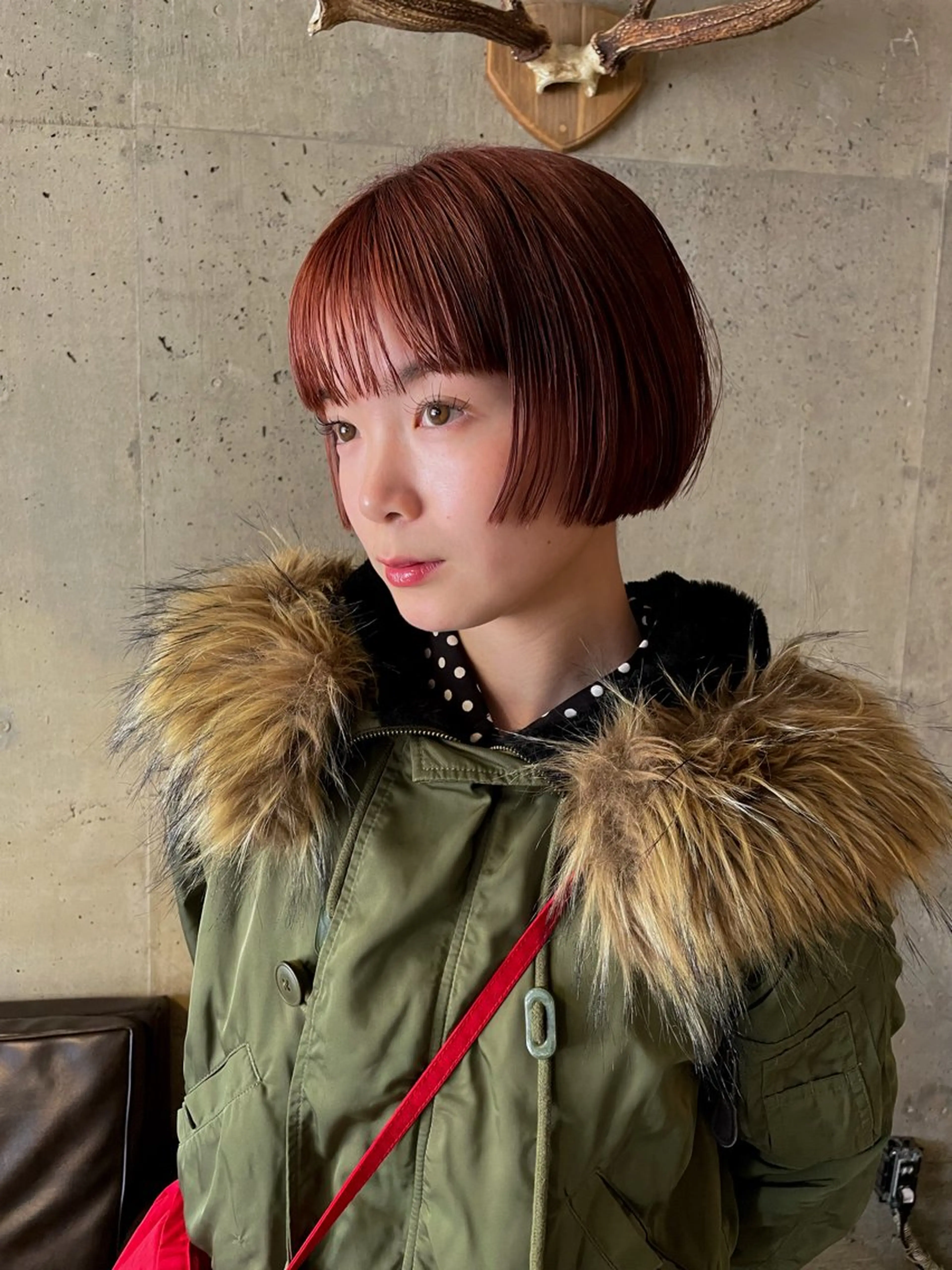 ショート カラー パーマ/レイヤー 岩山丈一郎のヘアスタイル