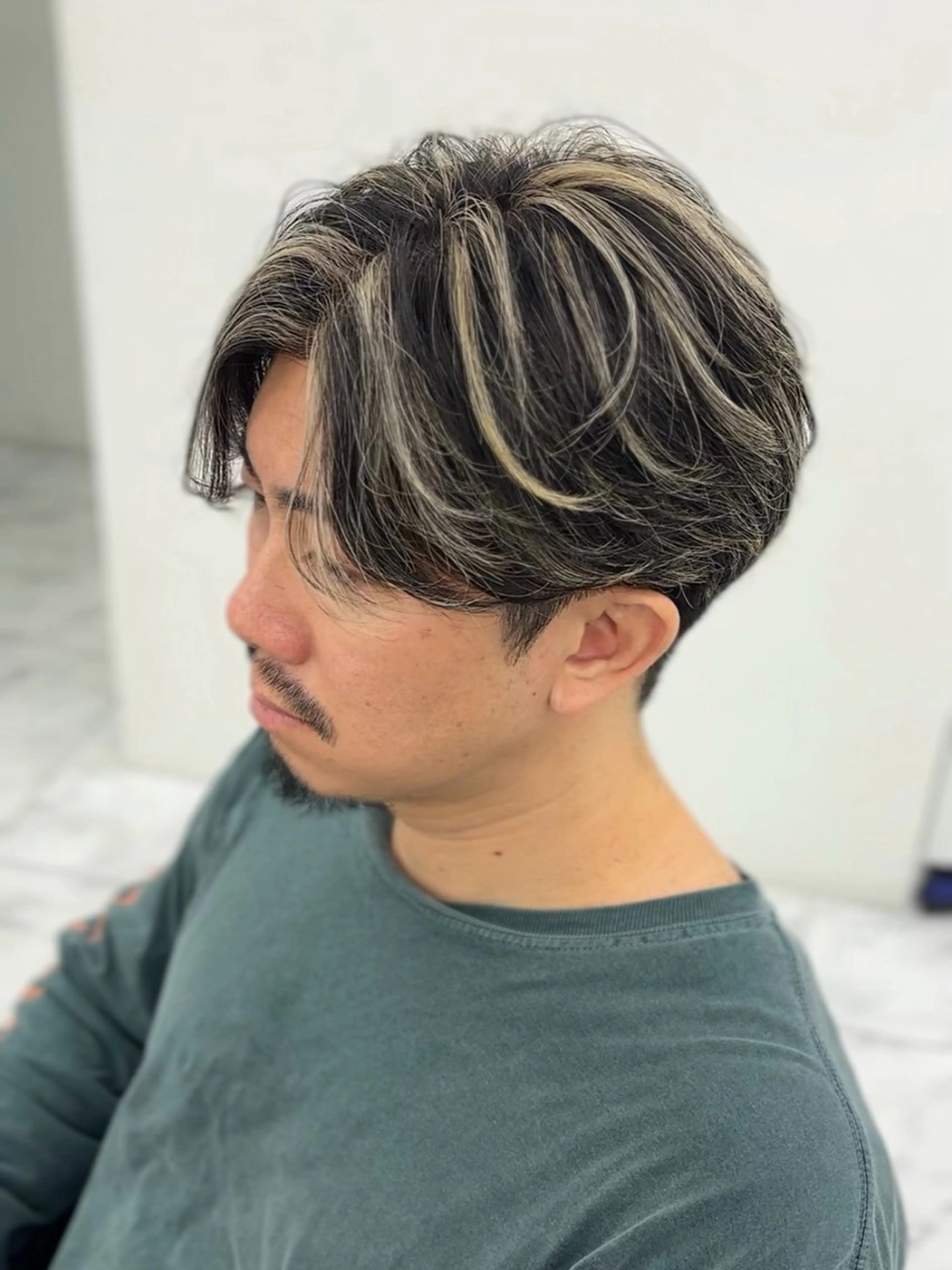 カラー メンズ カット ヘアカラー メンズ/メッシュ ‪‪/セット/aoiのヘアスタイル