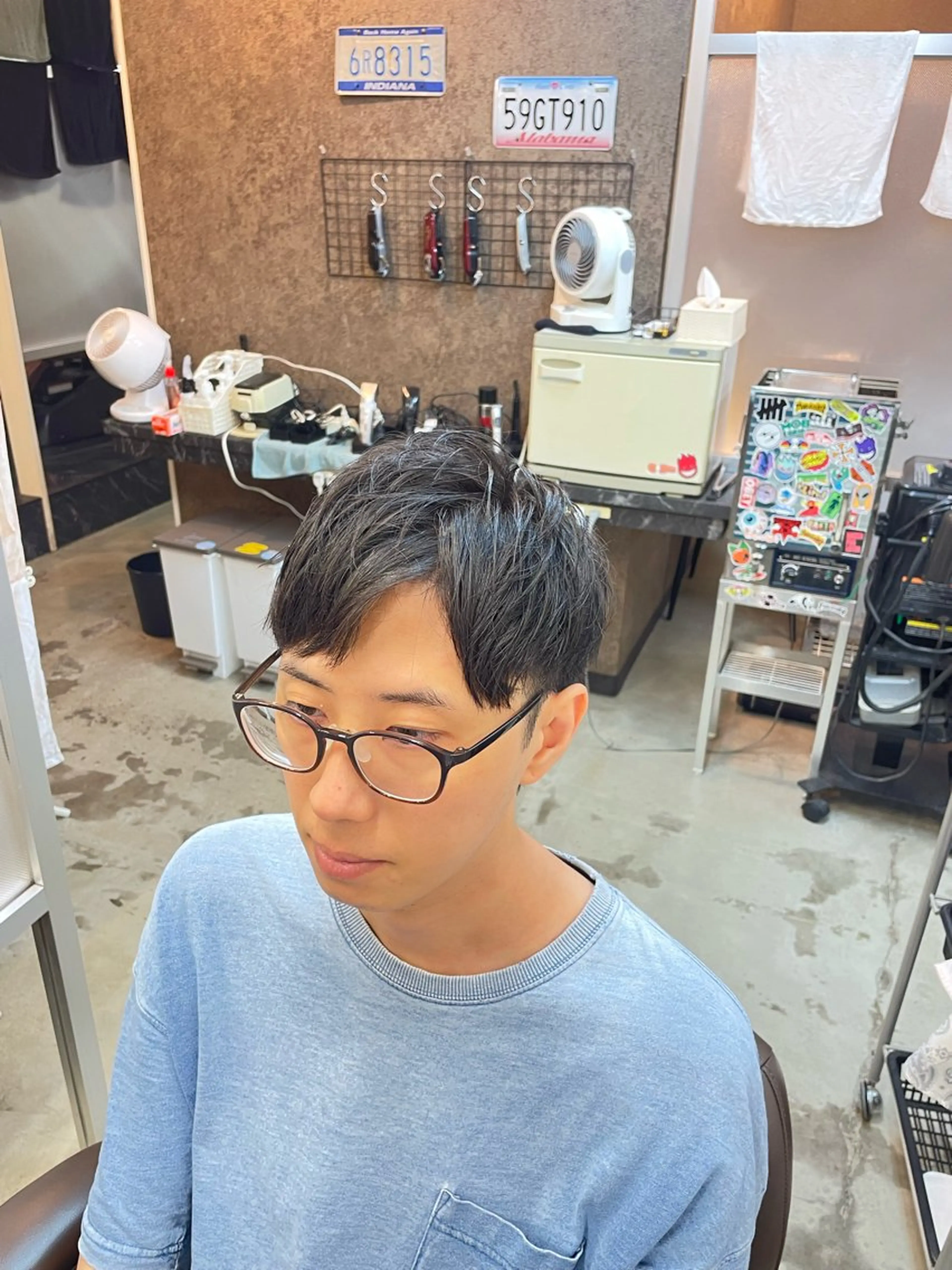 ショート メンズ メンズパーマ特化 カバヤマ　リョウのヘアスタイル