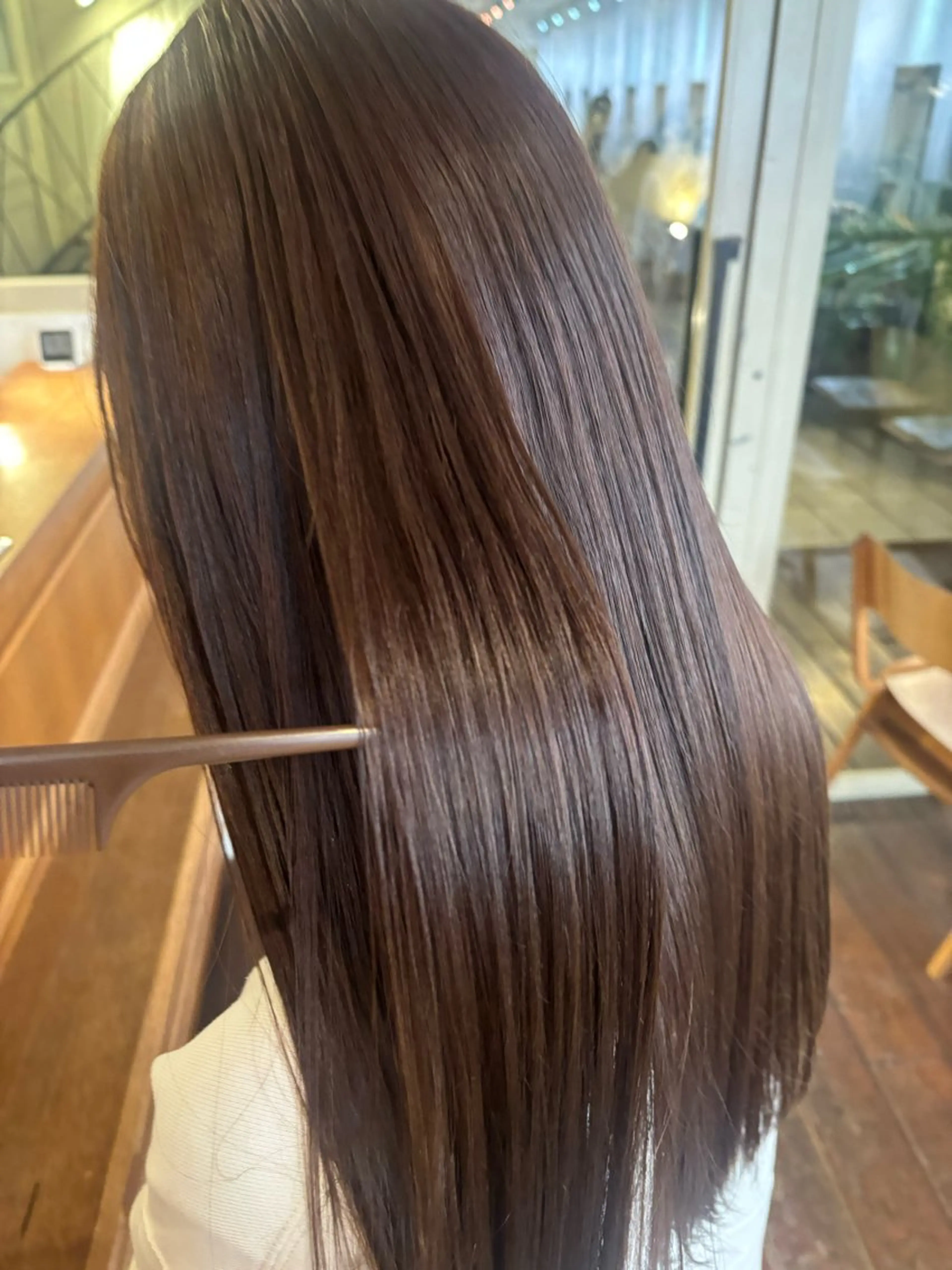 ロング カラー くいた あやなのヘアスタイル