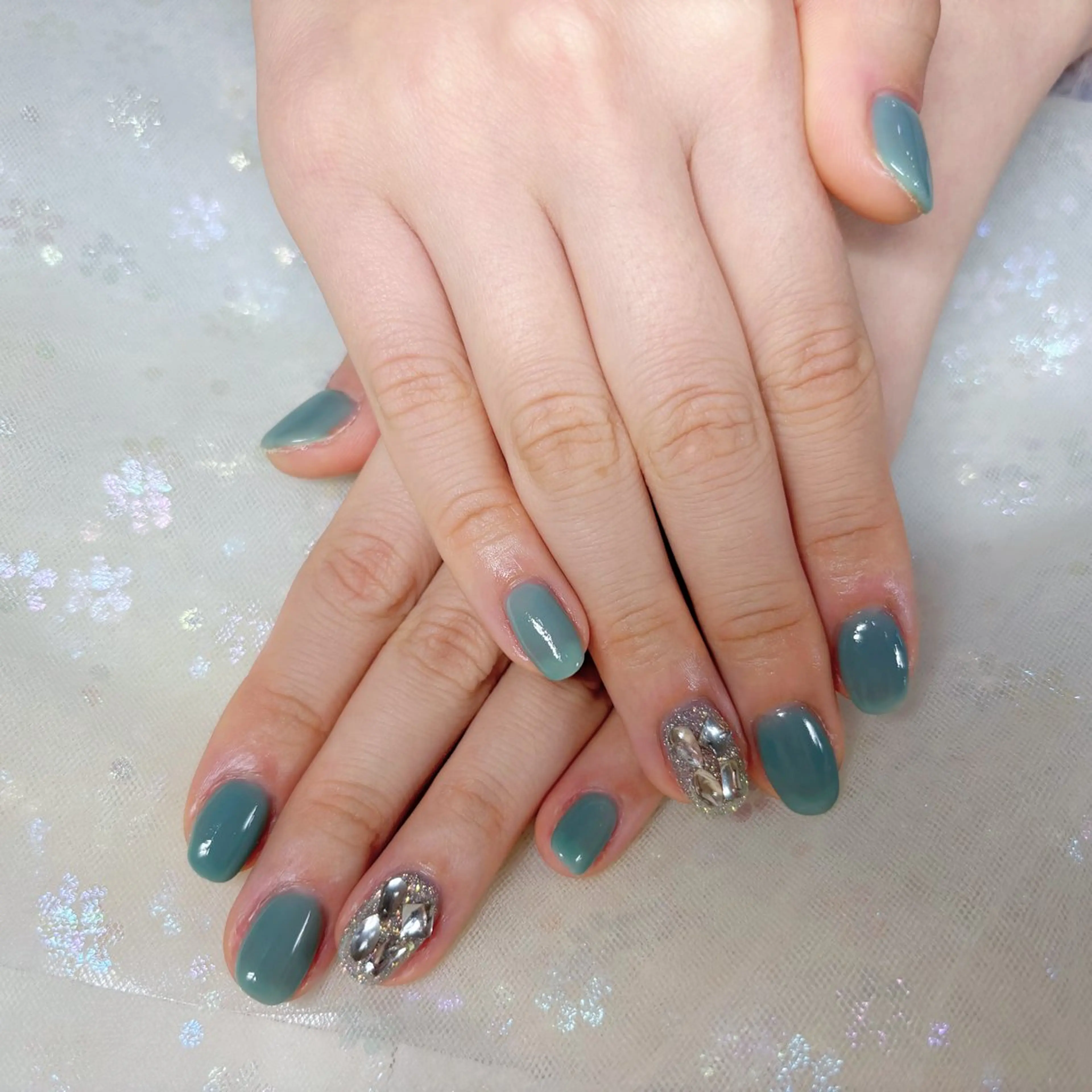 ネイル ハンドネイル H3 Nail Tsuki🦋💙のネイルデザイン