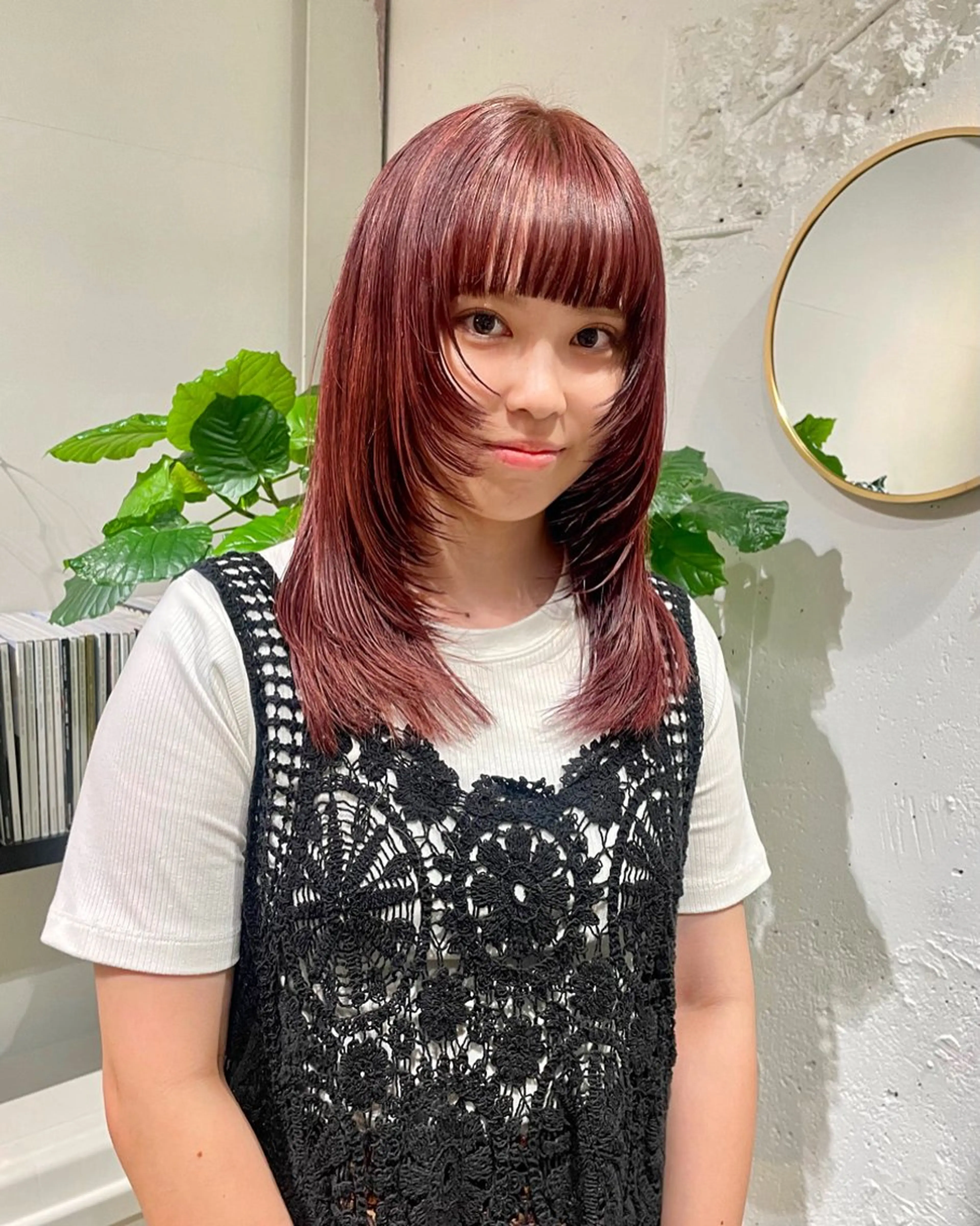 セミロング カラー ウルフ/似合わせ レイヤー/RIHOのヘアスタイル