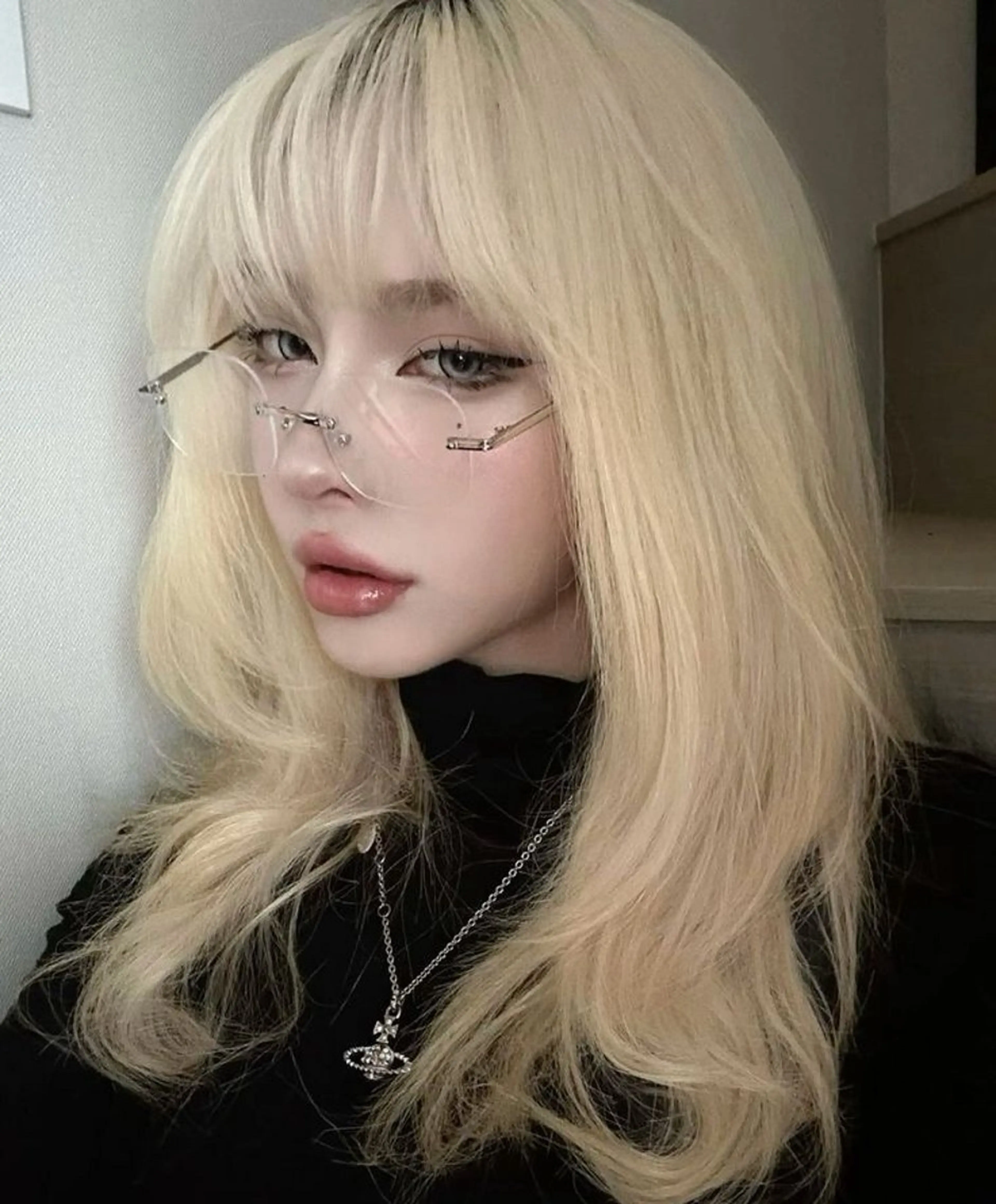 ロング カラー ヘアアレンジ ブロンド ハイトーンカラー 韓国風ヘア ヘアカラー トリートメント ヘアセット 💎韓国/ レイヤー カット/ 暖色🫧のヘアスタイル