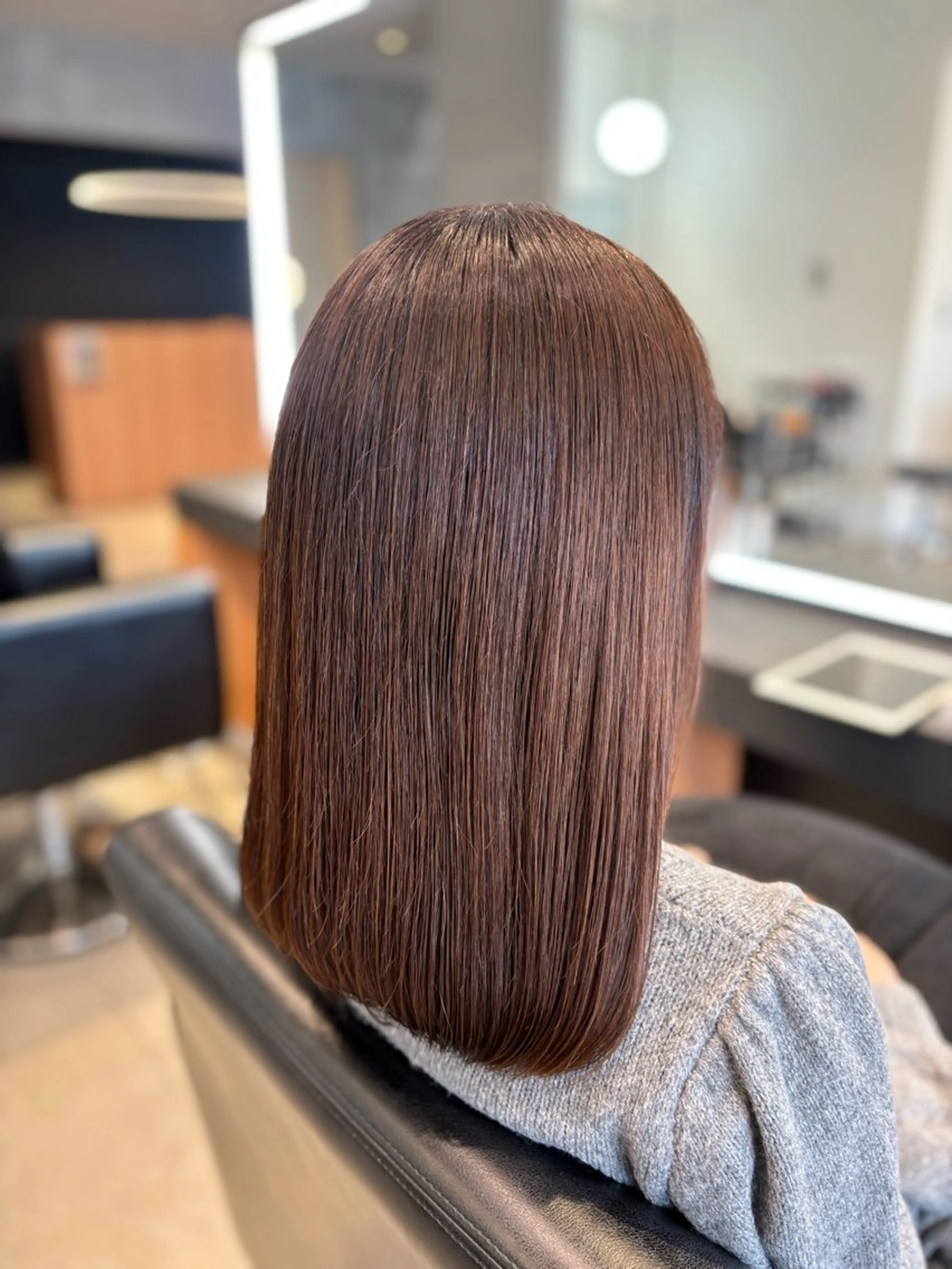 ミディアム トリートメント カット ヘアカラー トリートメント RABU /髪質改善 伏見/ヘアケアサロンのヘアスタイル