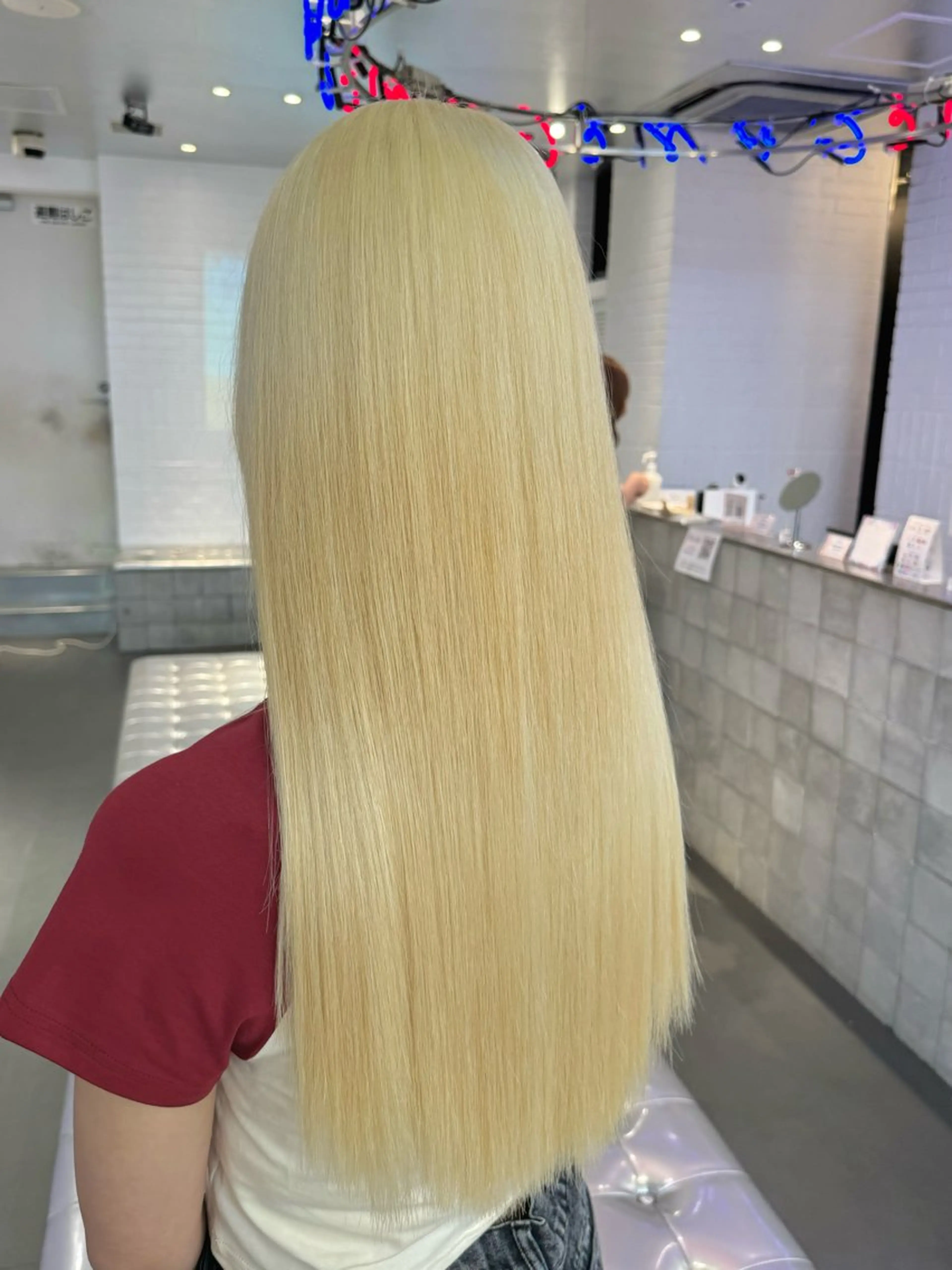 ロング カラー カット 縮毛矯正 トリートメント ザクザクレイヤー 🍀/ブリーチ/小田のヘアスタイル