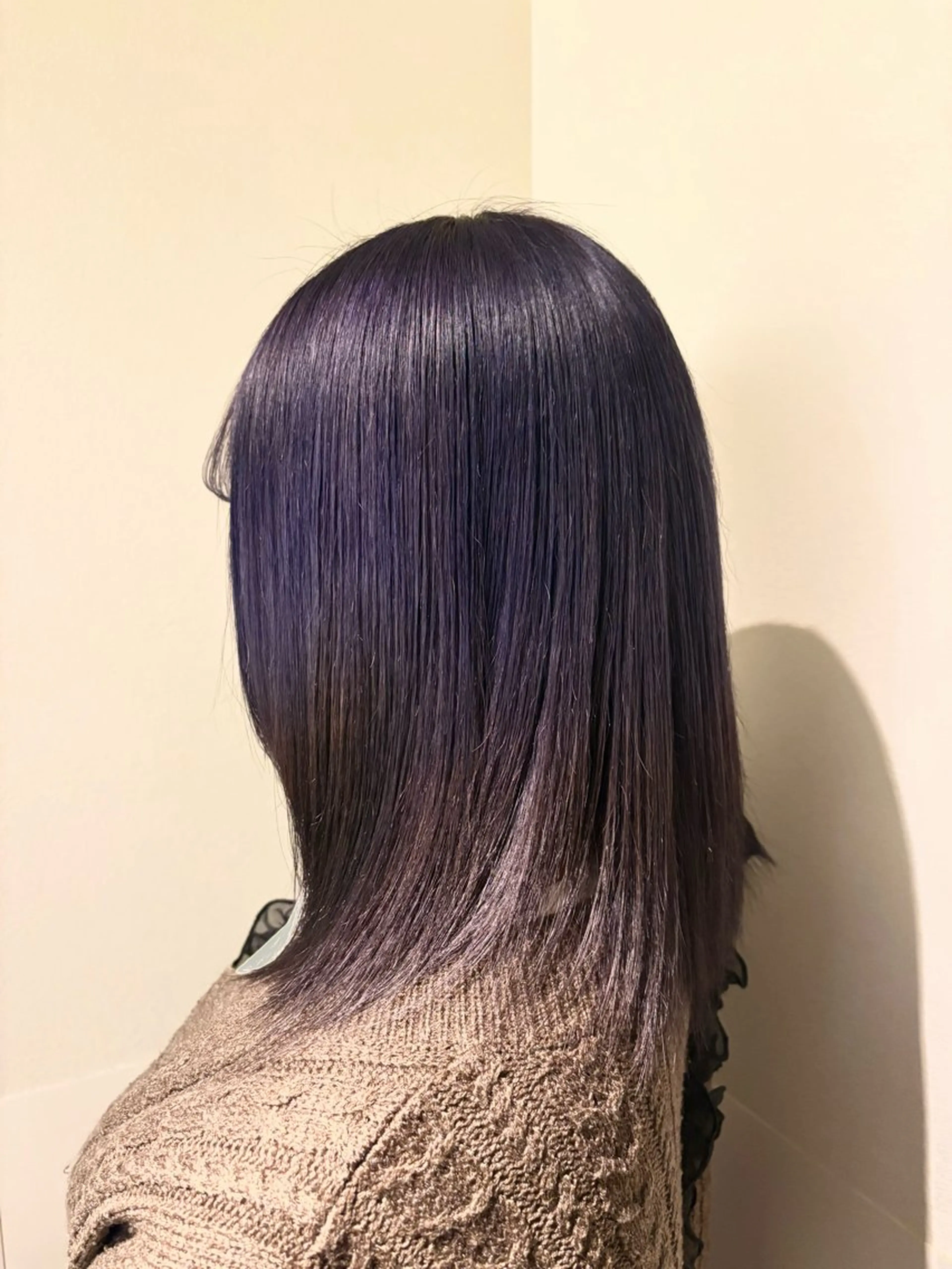 ミディアム カラー ブリーチ パープルカラー トリートメント ヘアカラー トリートメント rio/ボブ /ブリーチカラー🫧のヘアスタイル