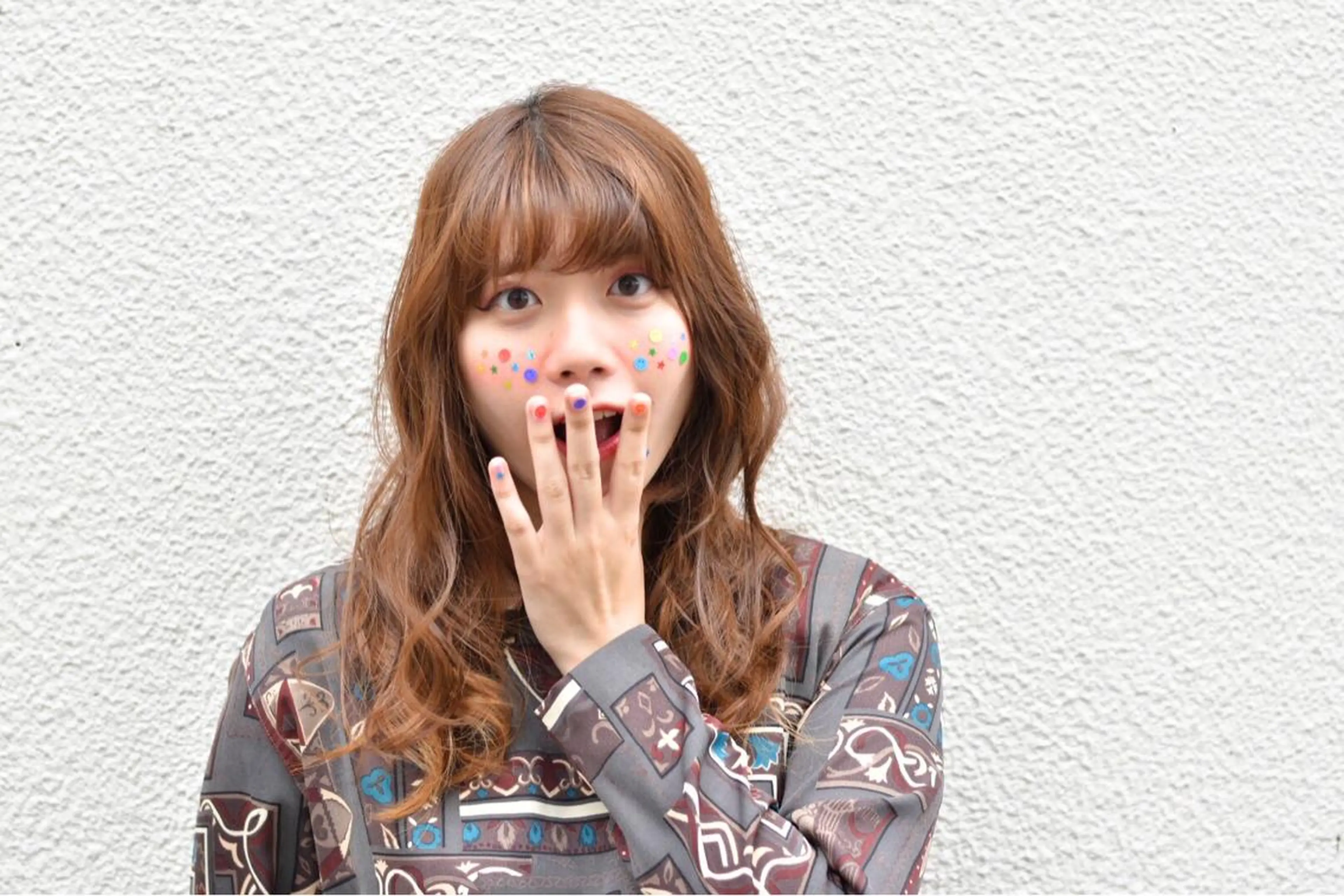 ミディアム セミロング ロング カラー パーマ 鎌田 祥江のヘアスタイル